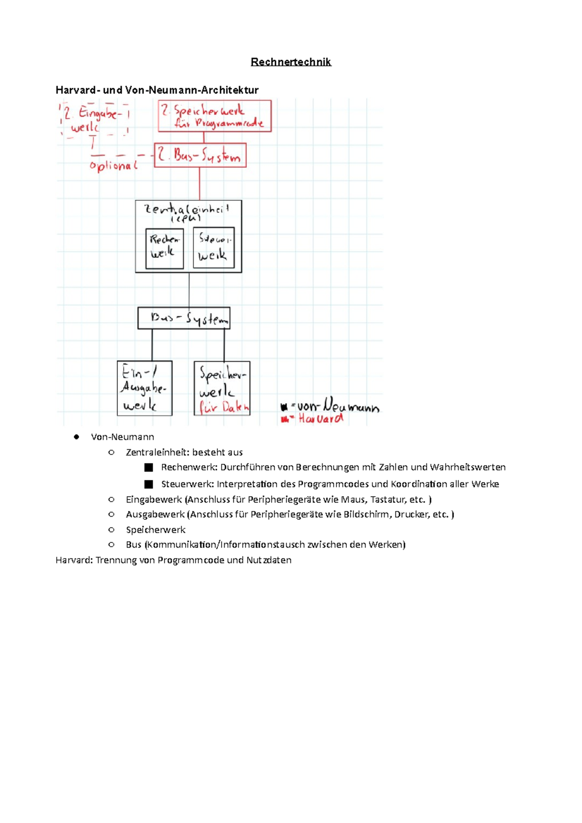 Rechnertechnik - Zusammenfassung Rechnerarchitektur - Rechnertechnik ...