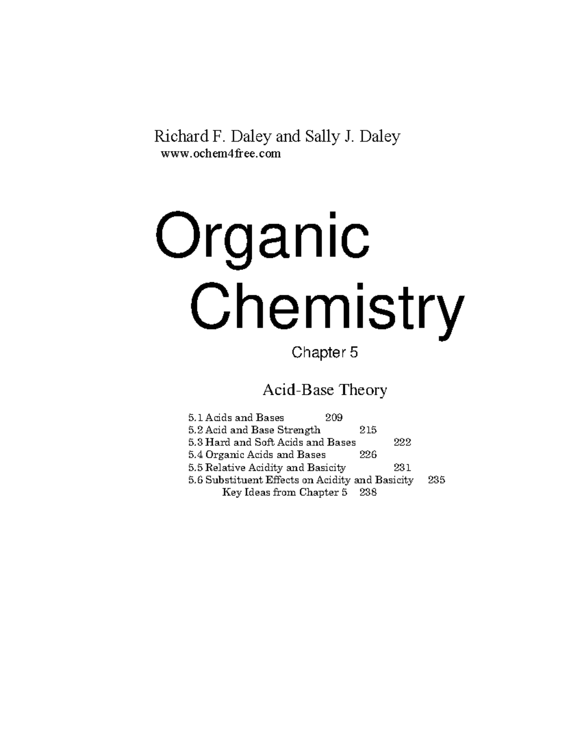 05-Acid-base - Richard F. Daley and Sally J. Daley ochem4free Organic ...