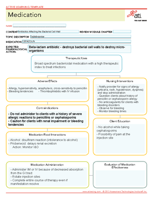 Cefazolin 3 - Med Temp - Adverse Effects Contraindications Medication ...