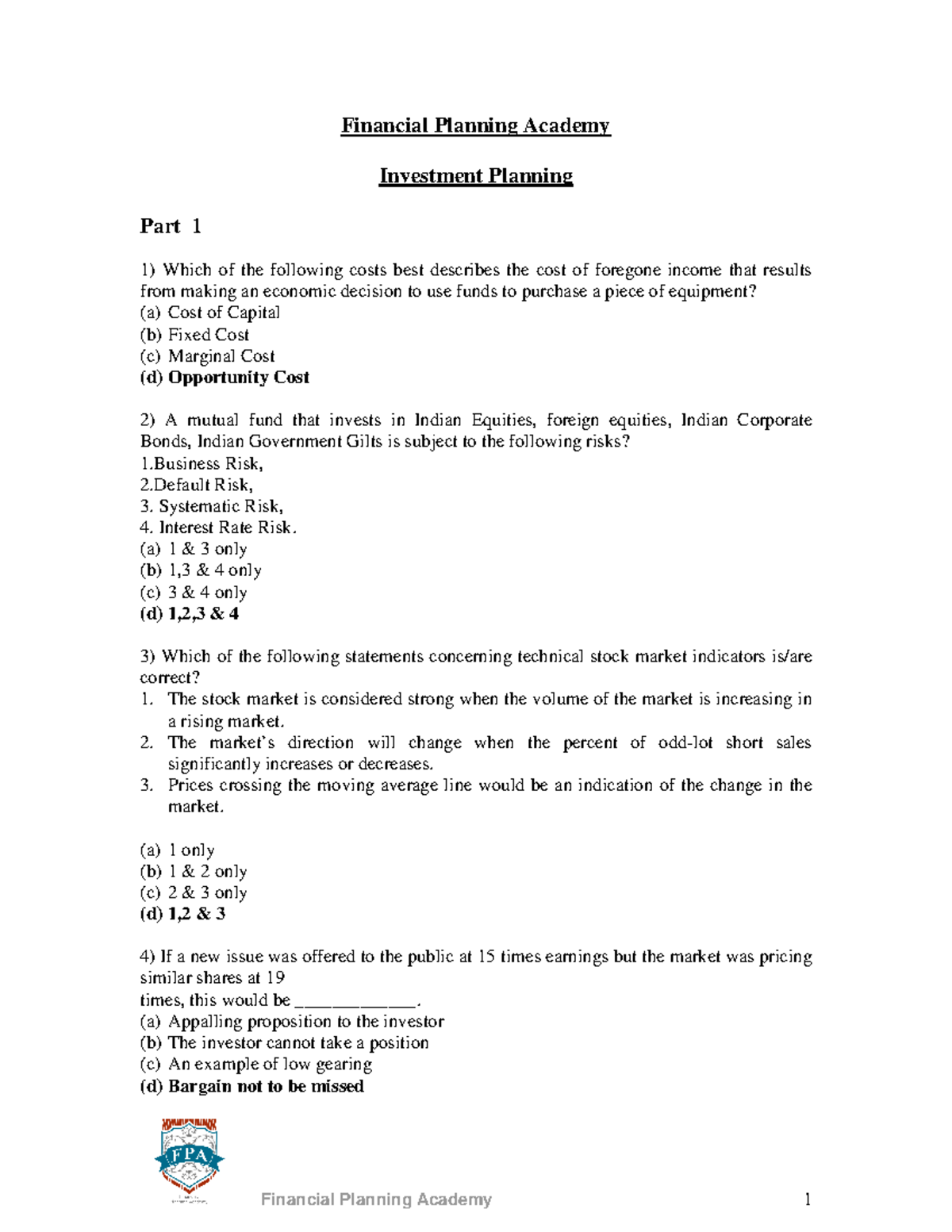 17224631 Investment Planning Module 1 Financial Planning Academy