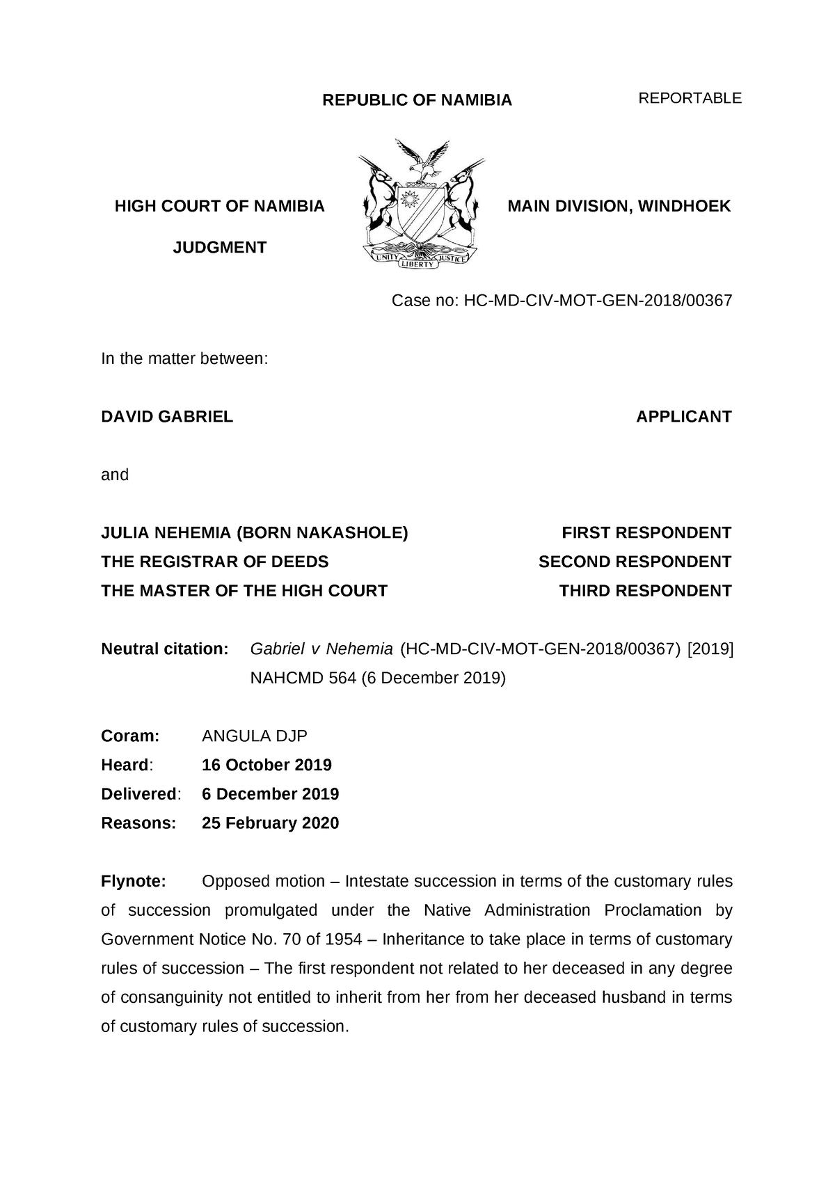 Source - Information - REPUBLIC OF NAMIBIA HIGH COURT OF NAMIBIA MAIN ...