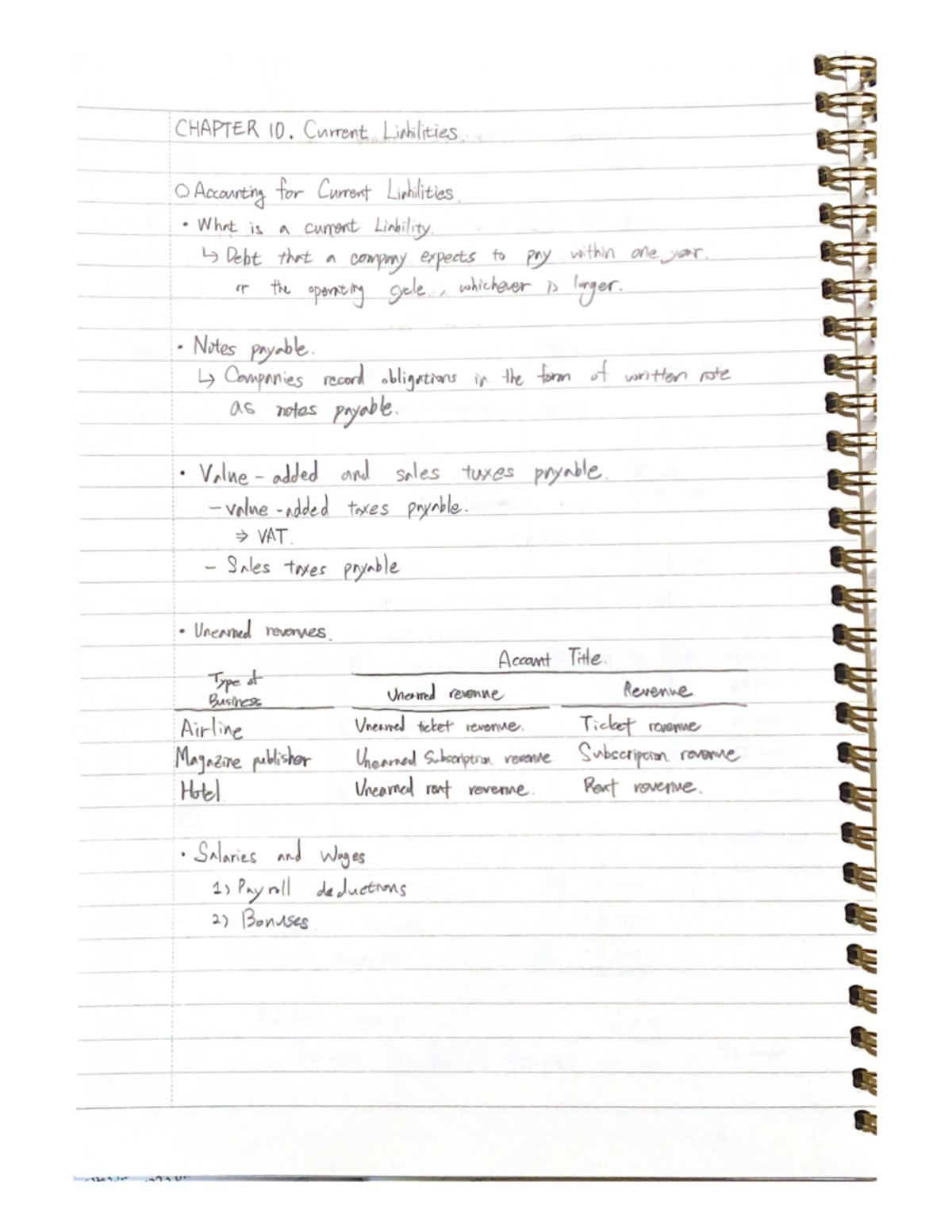 Chapter 10&11 summary - CHAPTER 10. Current Liabilities Accounting for ...