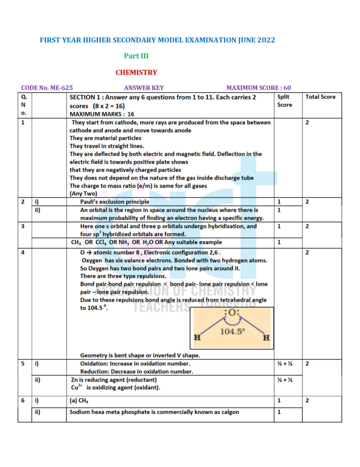 11th chemistry assignment answer key 2021