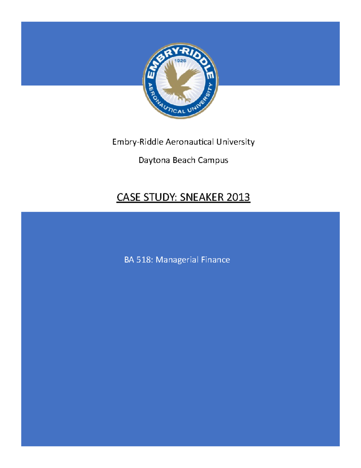 Sneaker 2013 Report - Part 3 - Embry-Riddle Aeronautical University ...