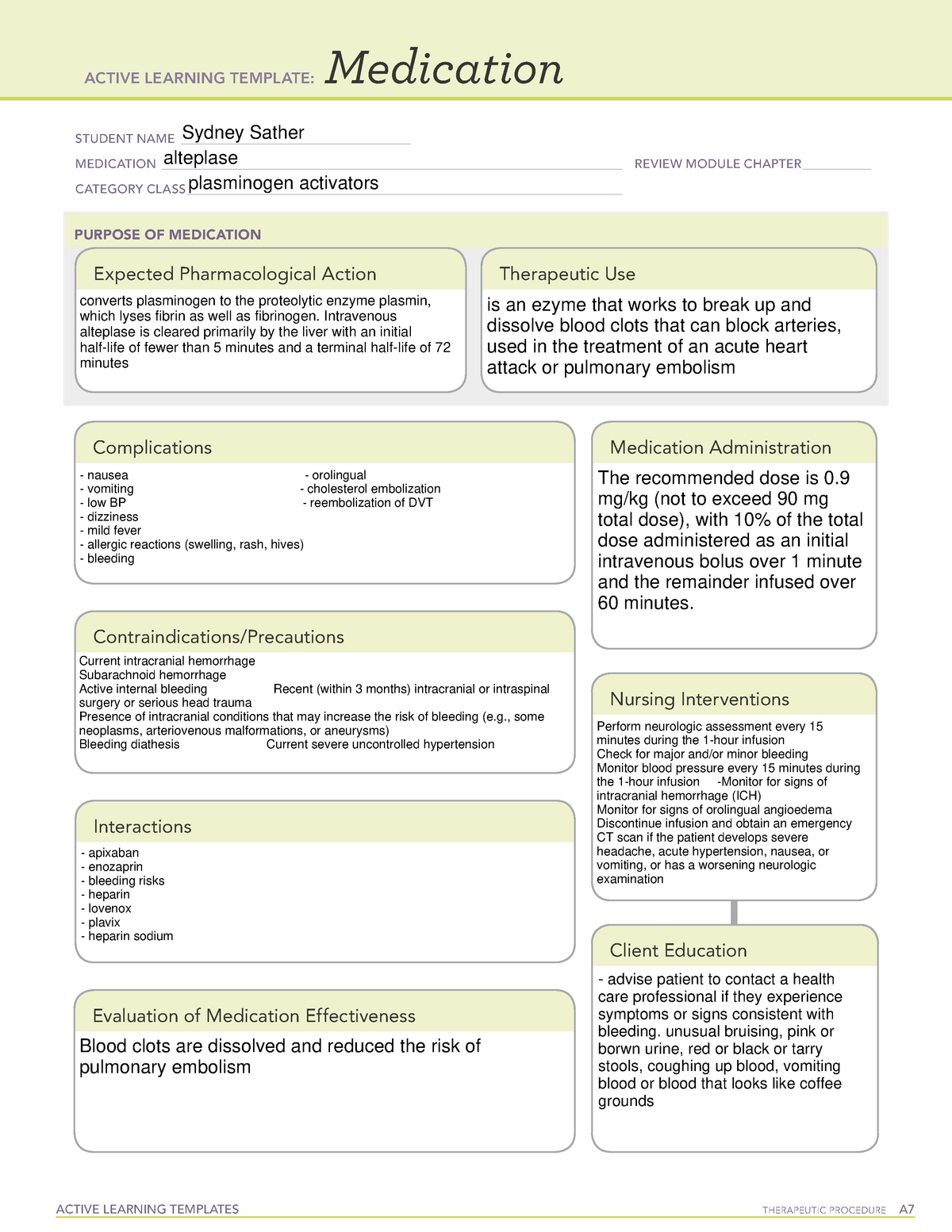 alteplase-template-active-learning-templates-therapeutic-procedure-a-medication-student-name