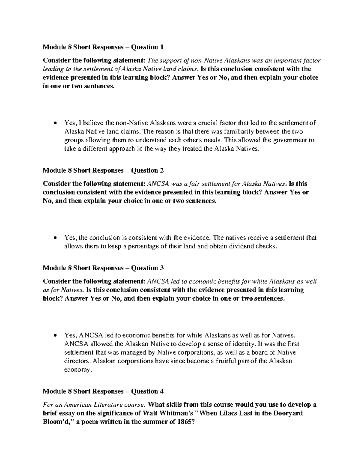 Module 8 Short Responses - Module 8 Short Responses – Question 1 ...