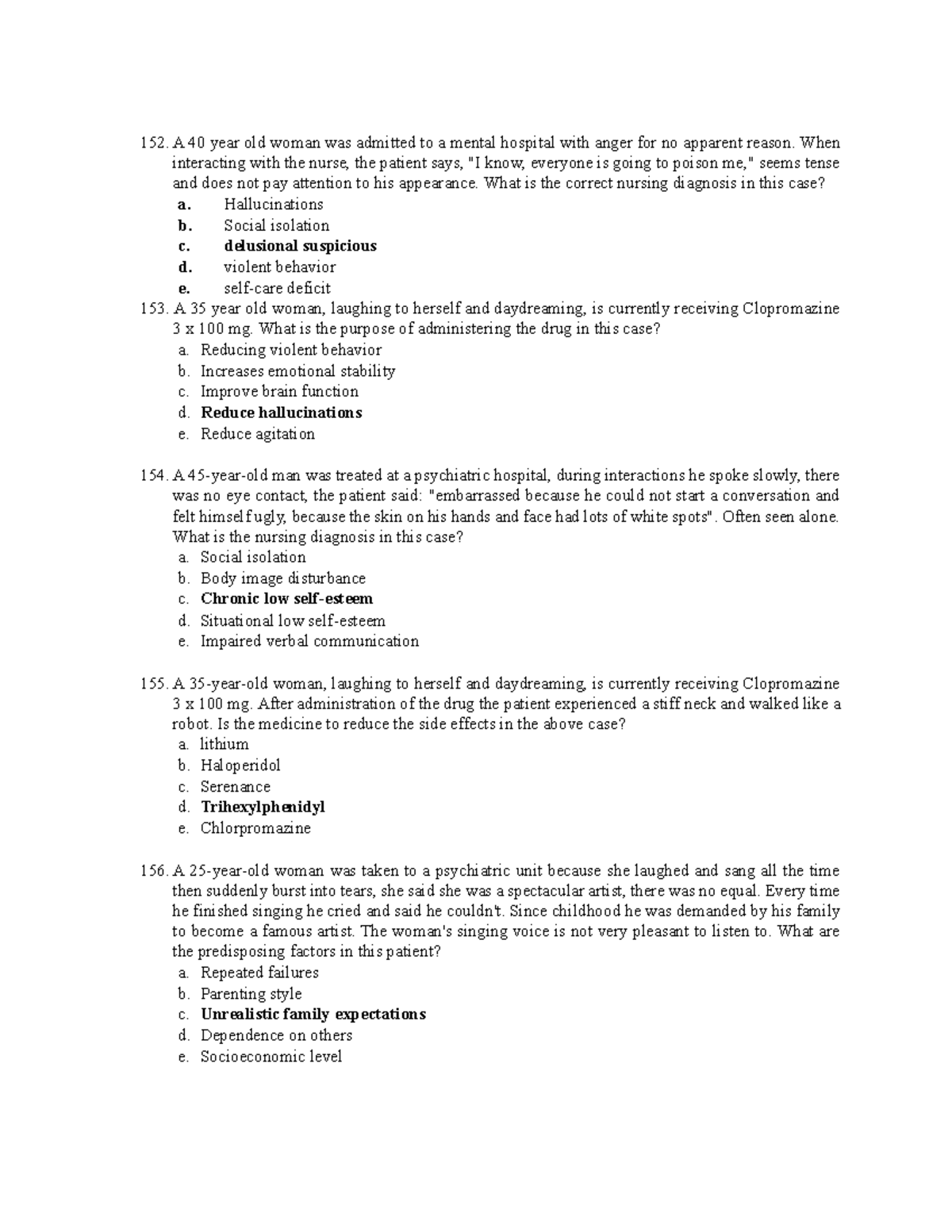 Nursing - CTE, materials-10 - A 40 year old woman was admitted to a ...