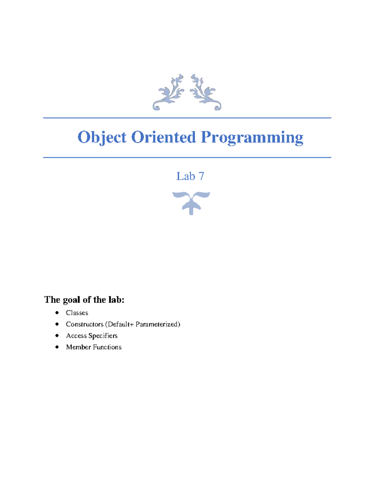 Lab7 Section A - All are lab tasks from labs, made specially to ...