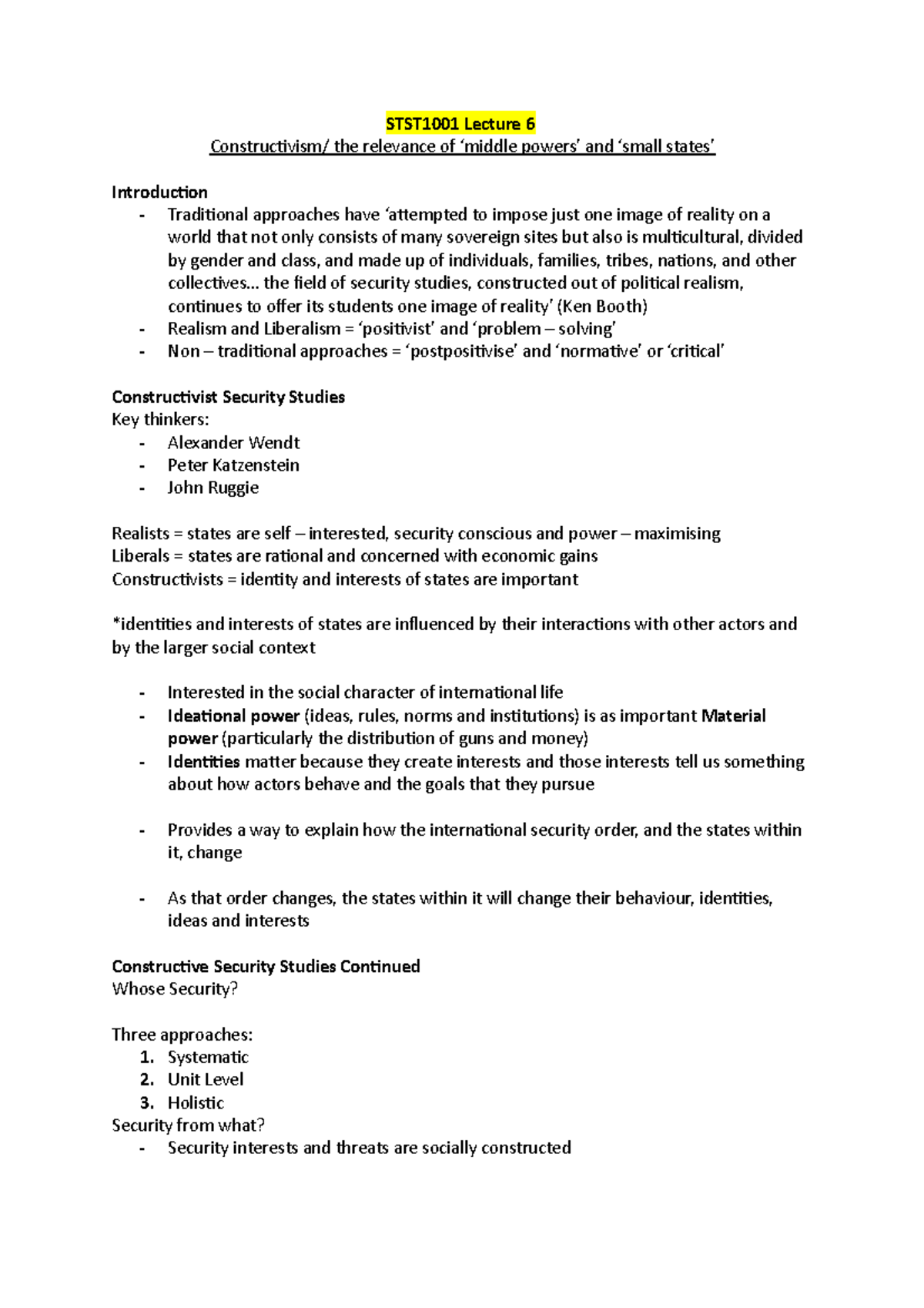 stst1001-lecture-6-the-field-of-security-studies-constructed-out