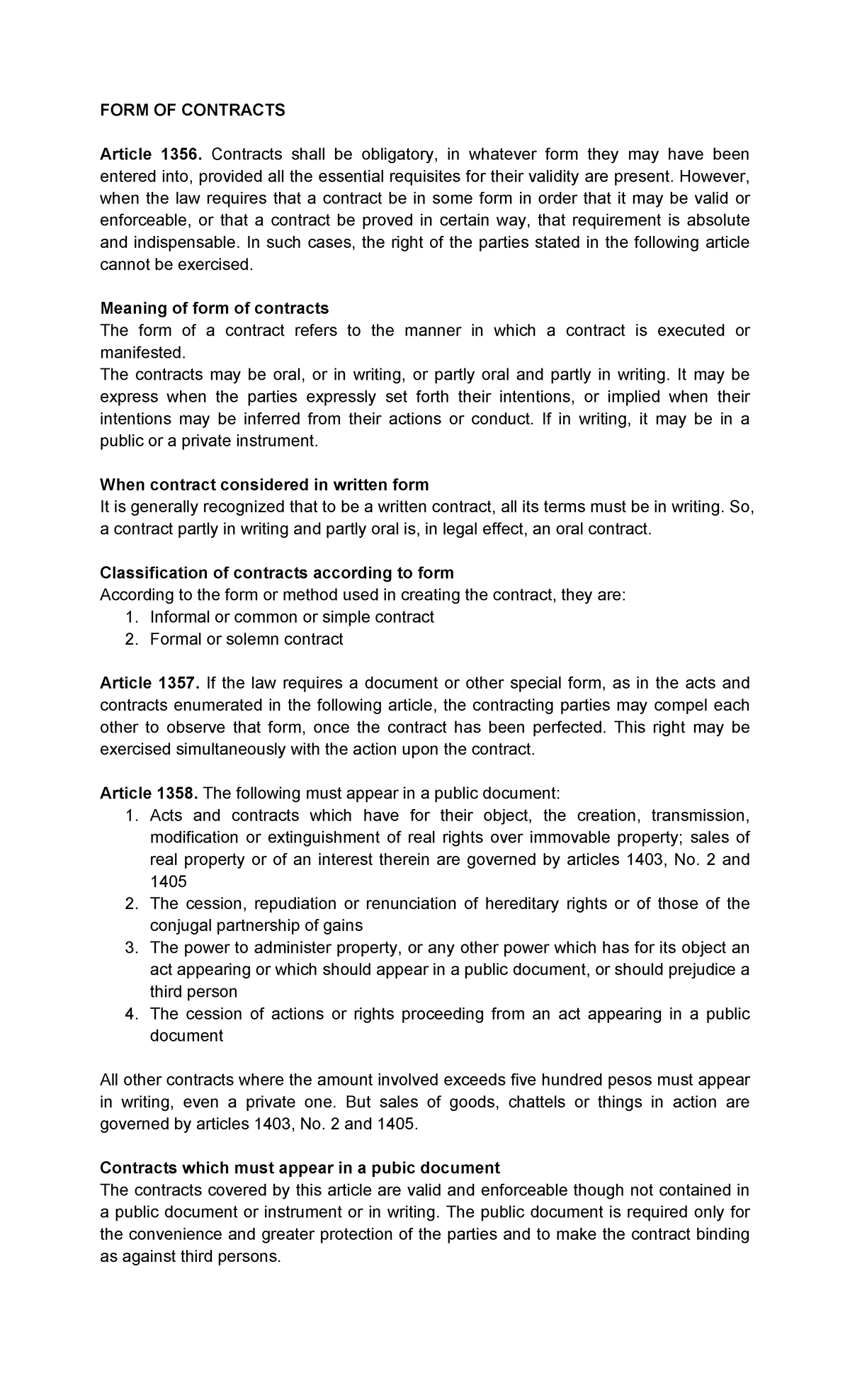 FORM OF Contracts - Form of Contract means the document comprising ...