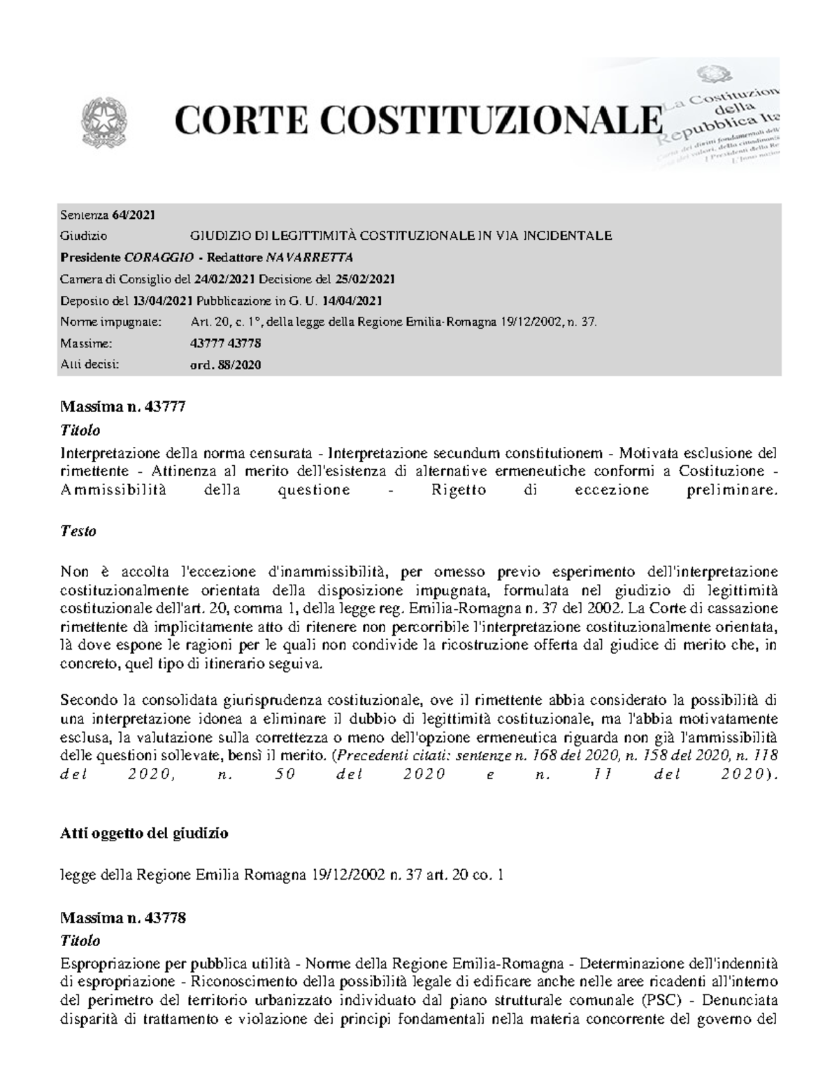Lettera di opposizione all esproprio