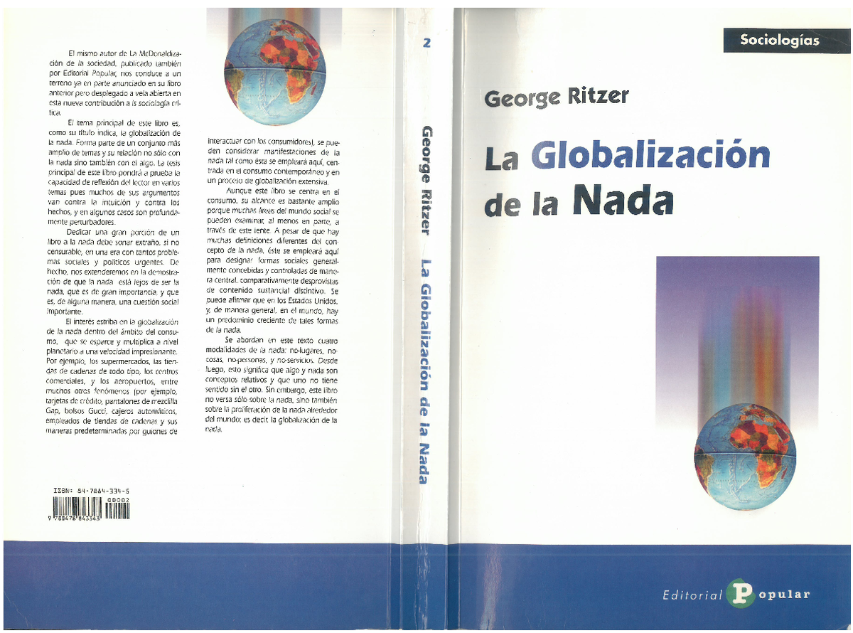 La Globalizacion De La Nada George Ritzer Pdf