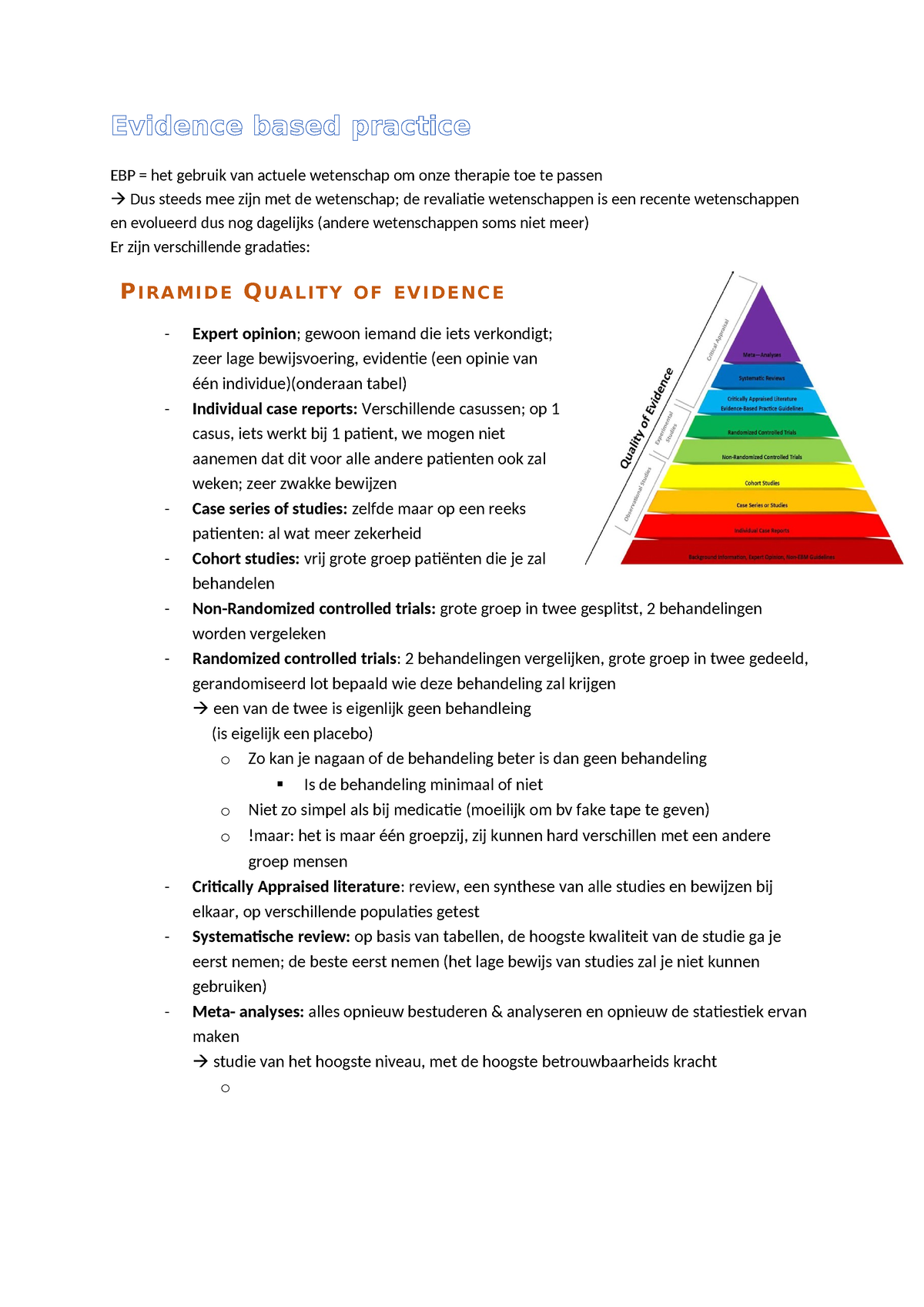 Les H3 - Samenvatting Inleiding Tot Revaki - Evidence Based Practice ...