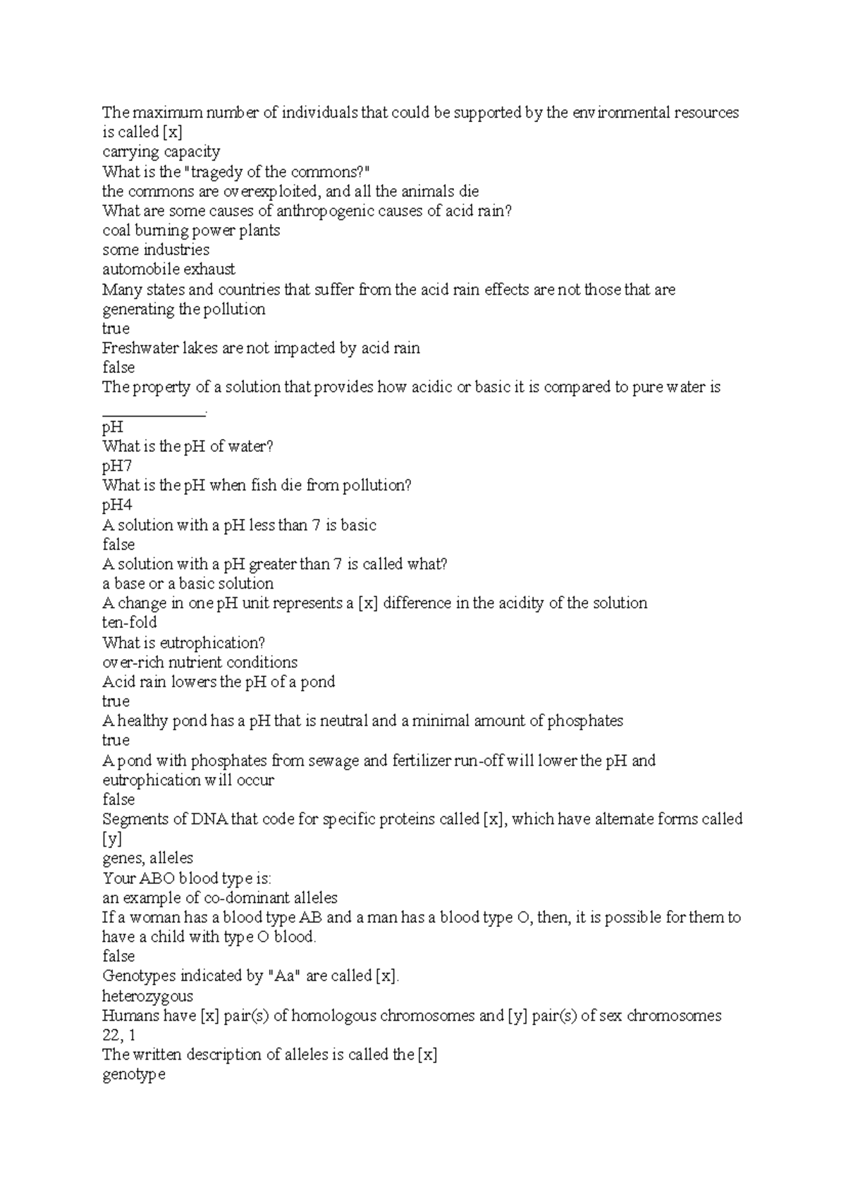 Lecture lab test Molecular Basis of Life lab test The maximum