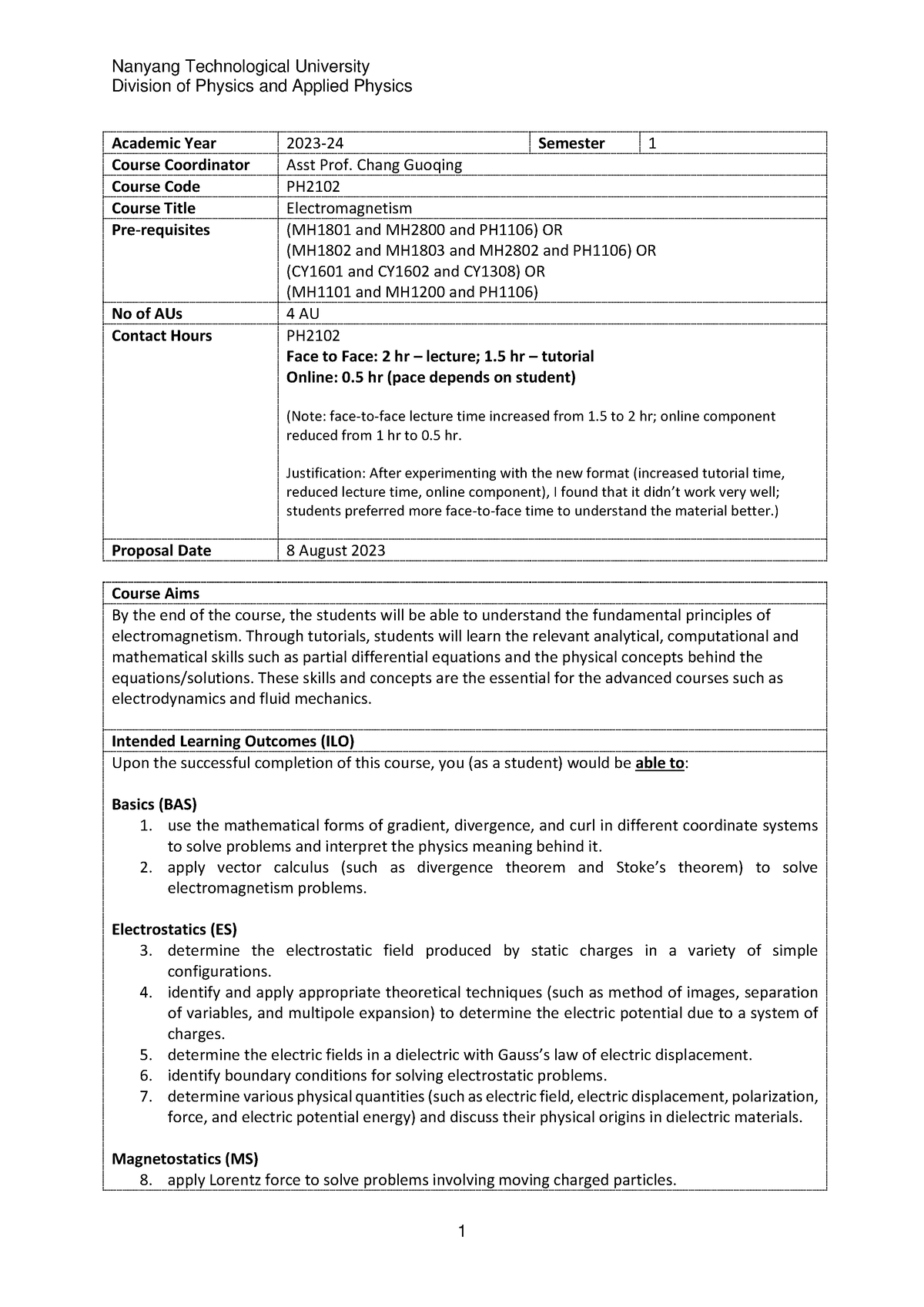 PH2102 - Nil - Division of Physics and Applied Physics Academic Year ...