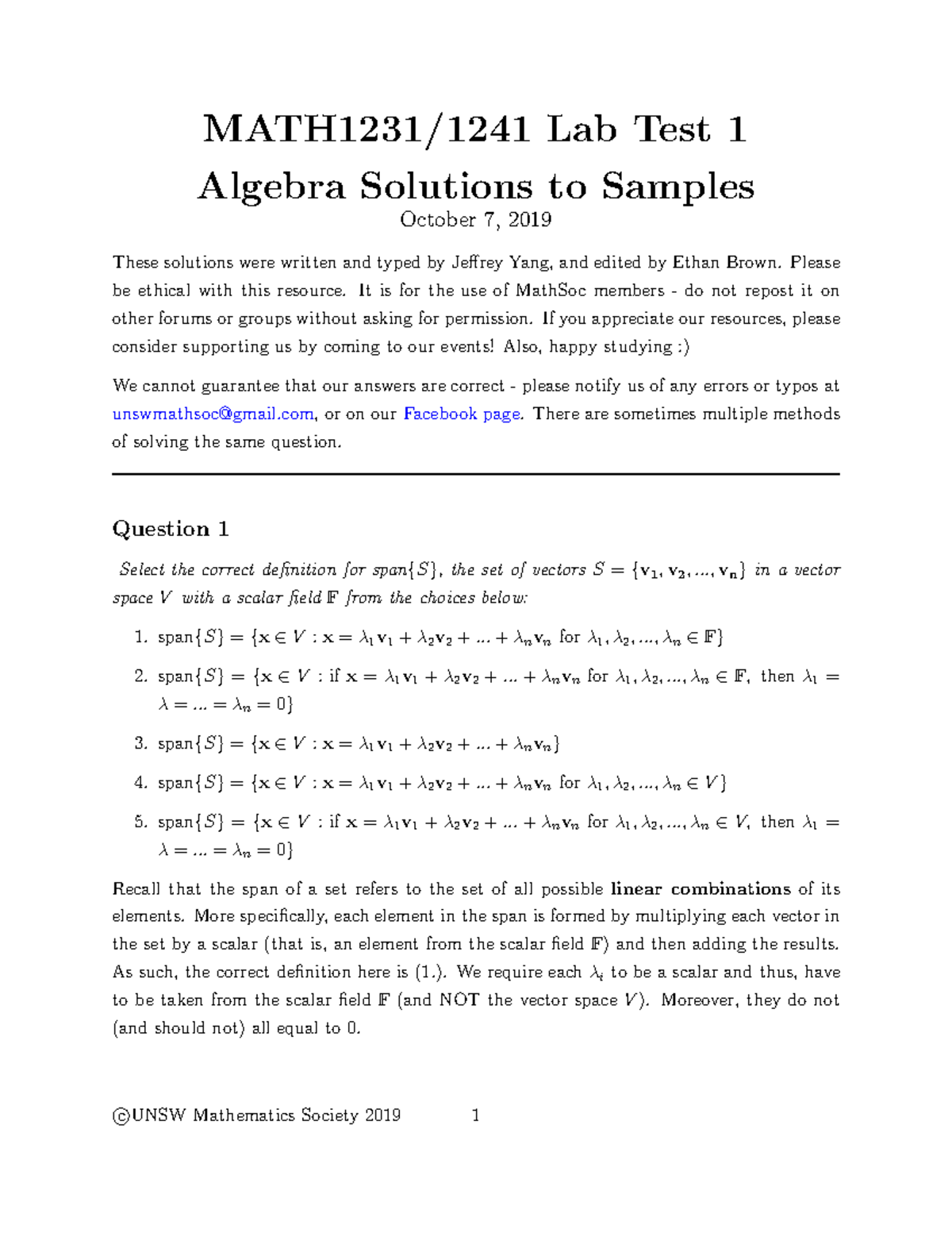 Screenshot 2023-06-30 at 8.59.45 am - MATH1231/1241 Lab Test 1 Algebra ...