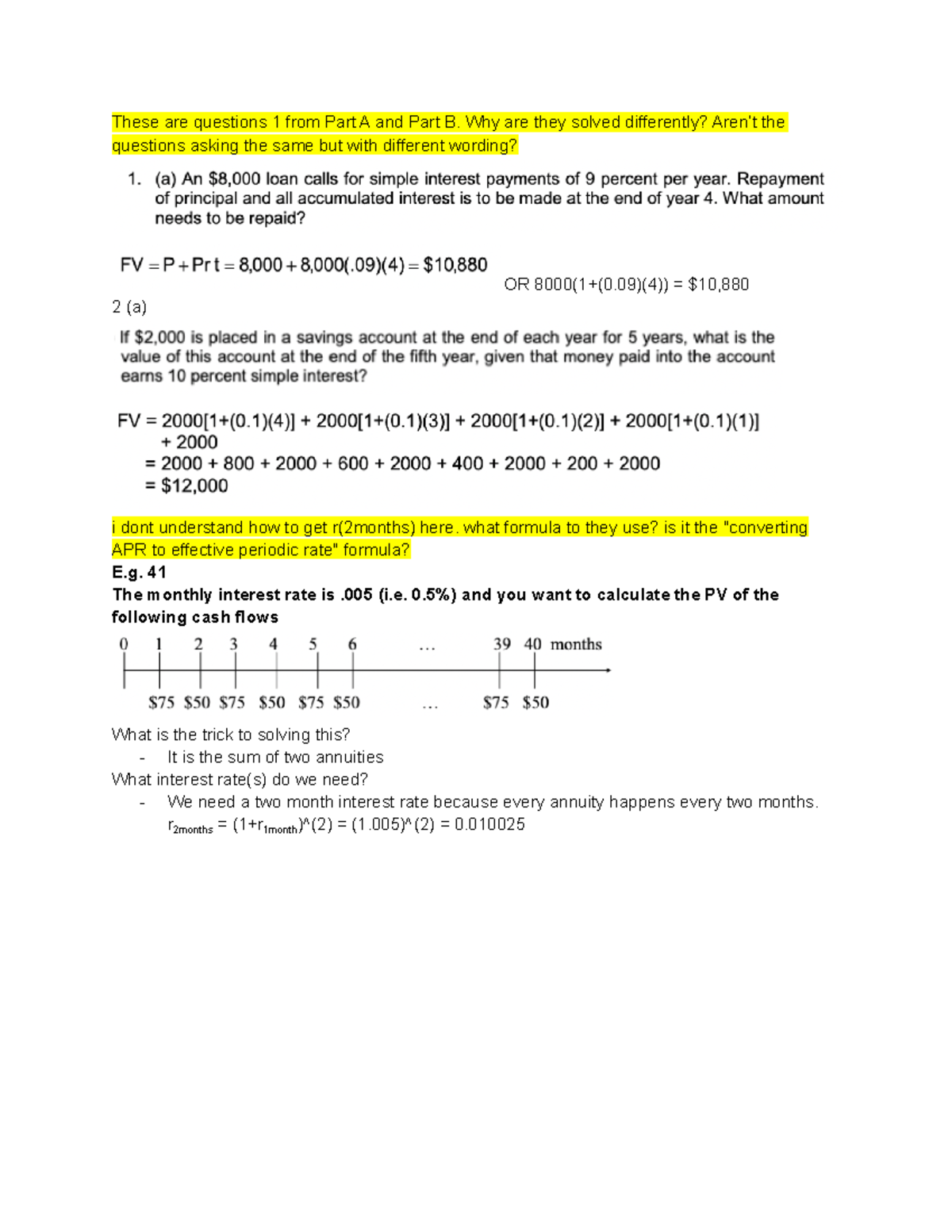 Finance Questions - These are questions 1 from Part A and Part B. Why ...