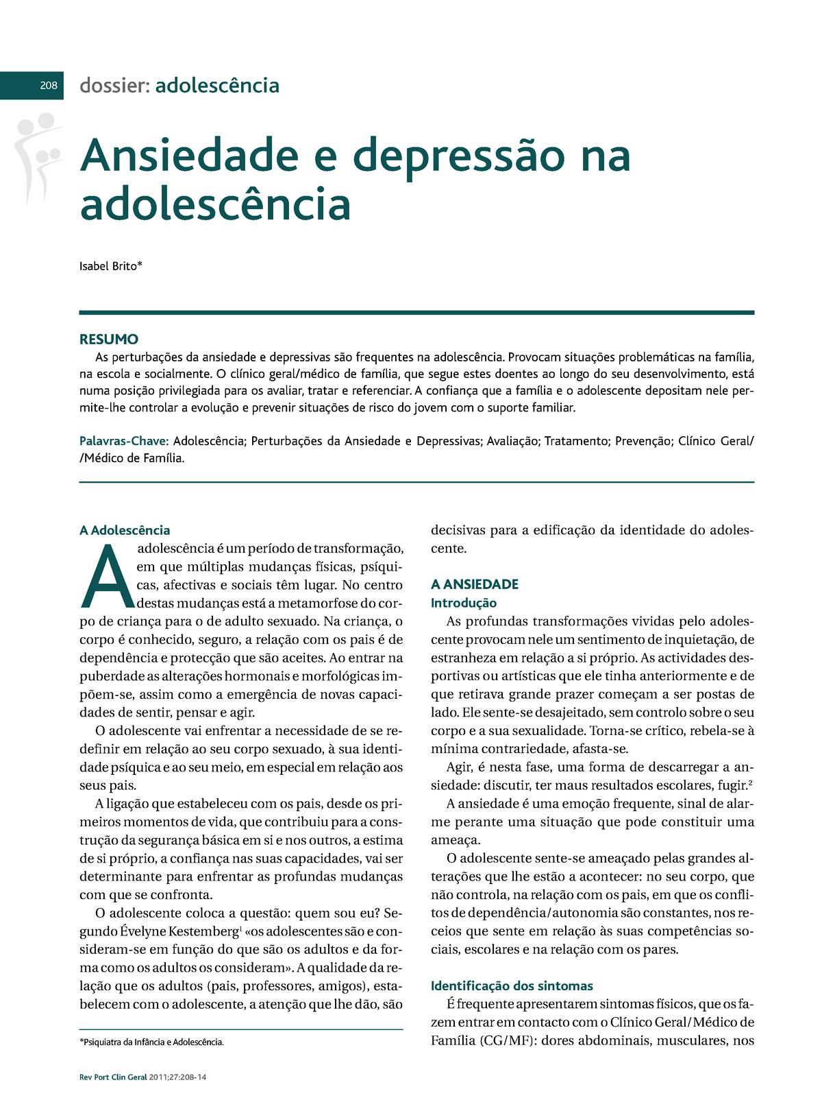 Ansiedade E Depressão Na Adolescência Psiquiatra Da Infância E Adolescência A Adolescência A 1339