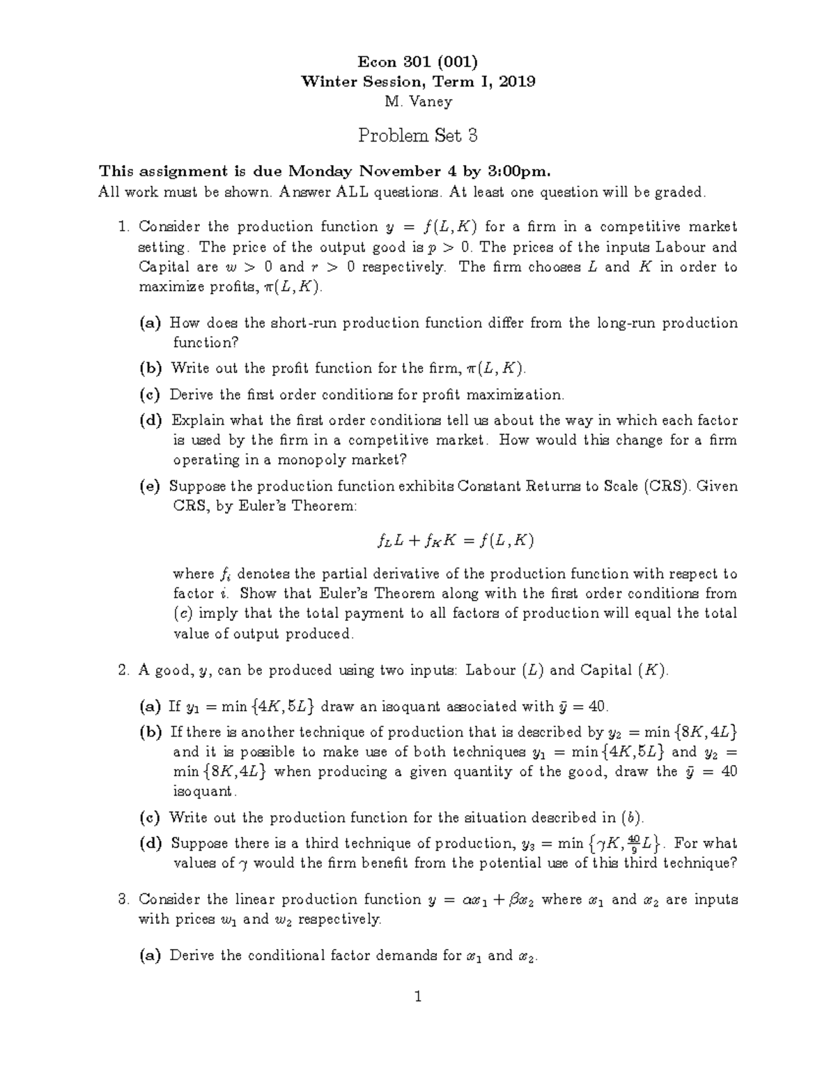 2019 -301 -Problem Set 3 - Econ 301 (001) Winter Session, Term I, 2019 ...