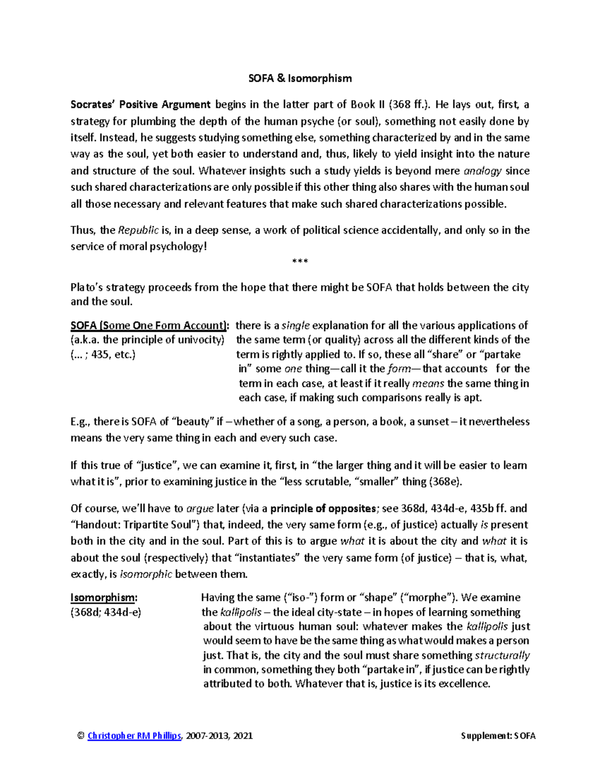 Supplement SOFA You will learn the acronym in class Professor