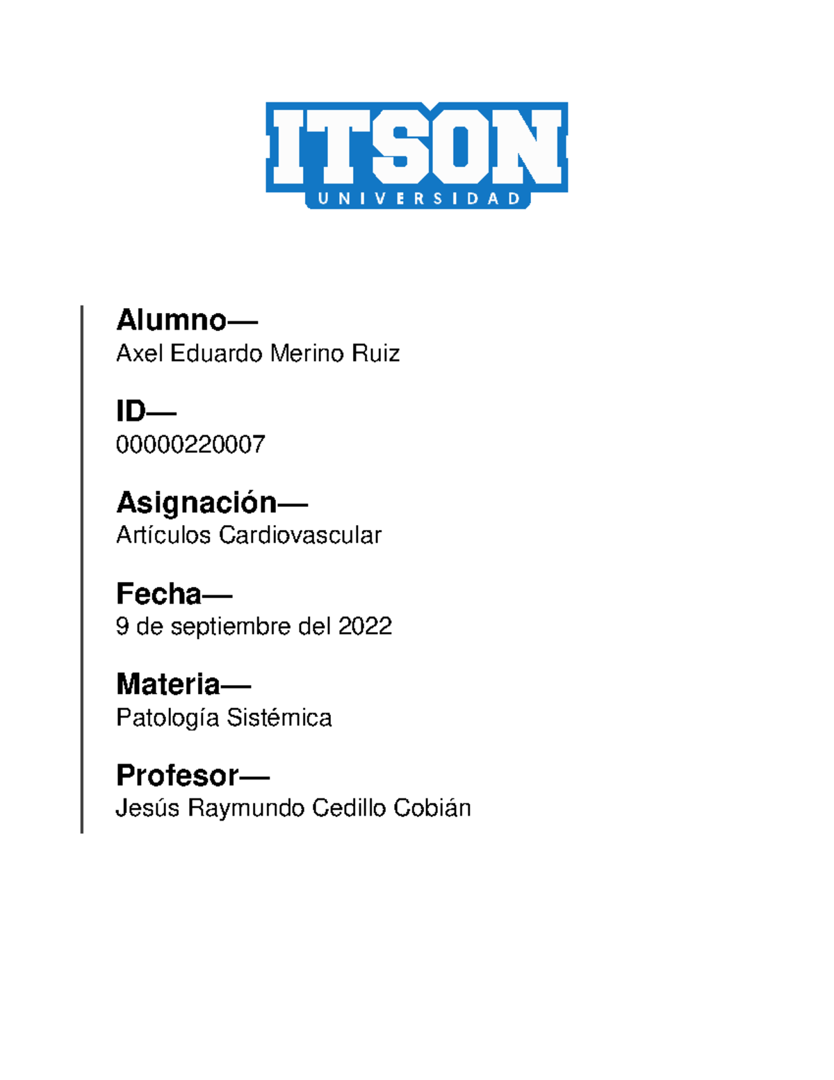 Artículos Cardiovascular - Alumno— Axel Eduardo Merino Ruiz ID ...