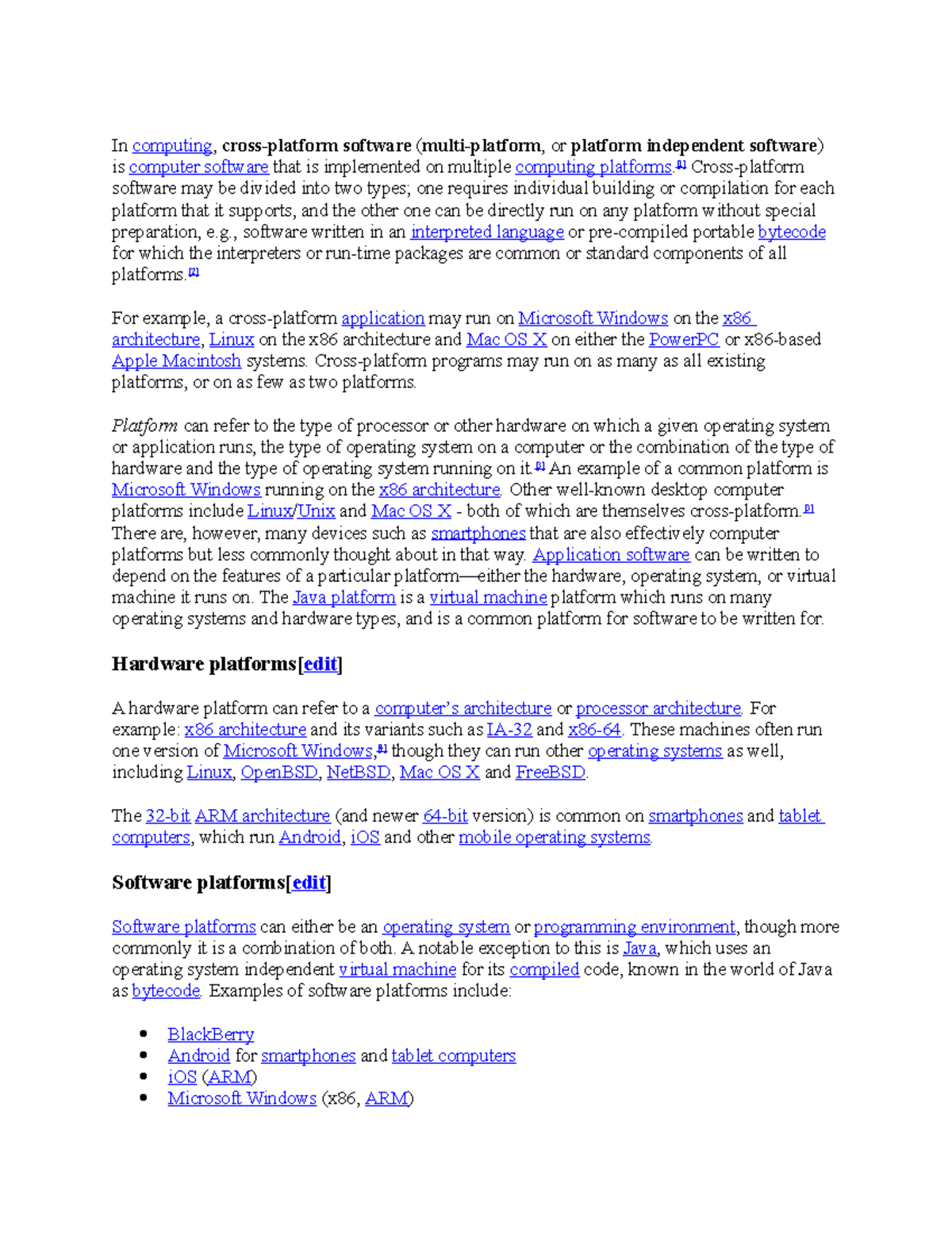 Platform Technology - In computing, cross-platform software (multi ...
