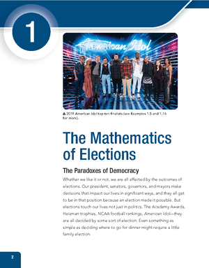 MATH 109 Notes - WEEK 1. 11 January - 17 January The Mathematics of ...
