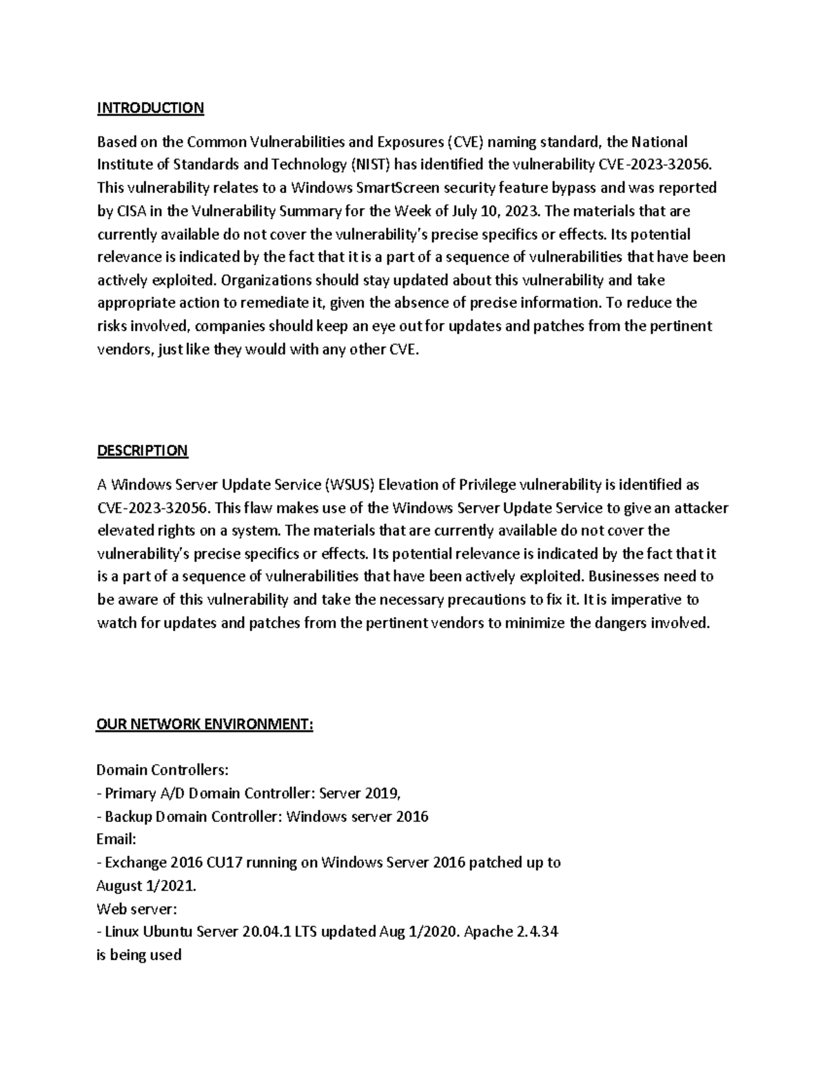Assigment #2 - assignment - INTRODUCTION Based on the Common ...