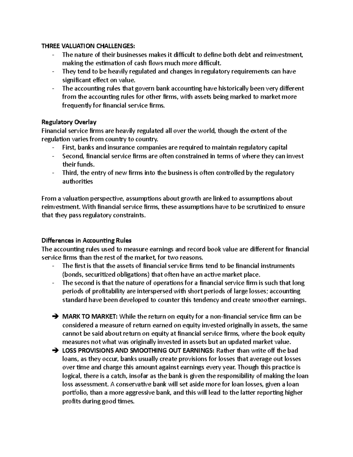Summary fig - THREE VALUATION CHALLENGES: The nature of their ...