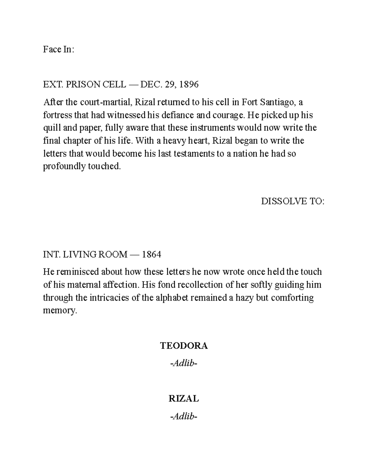GE9 Script for Filming - Face In: EXT. PRISON CELL — DEC. 29, 1896 ...