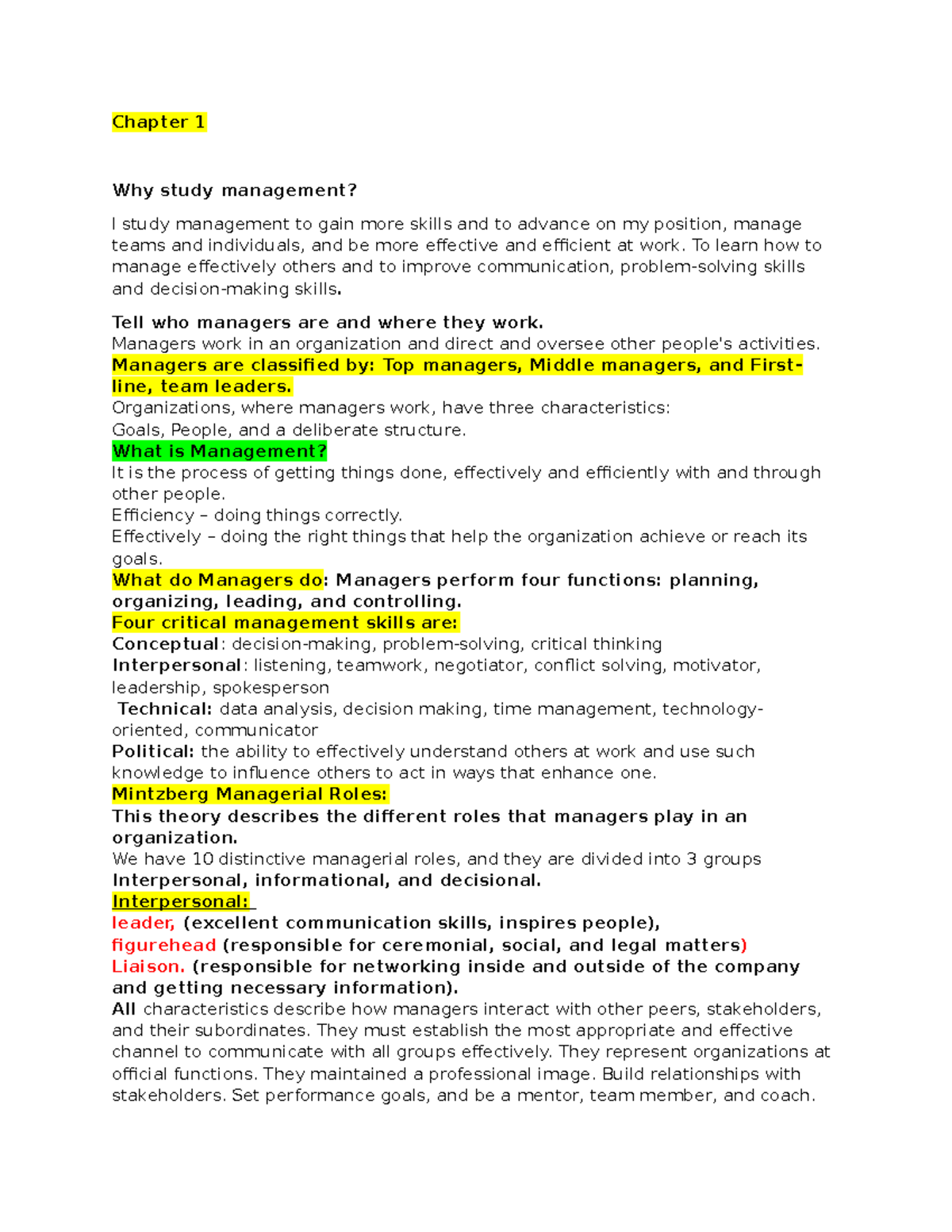 Chapter 1-3 - managerial challenges, social responsibility, decision ...