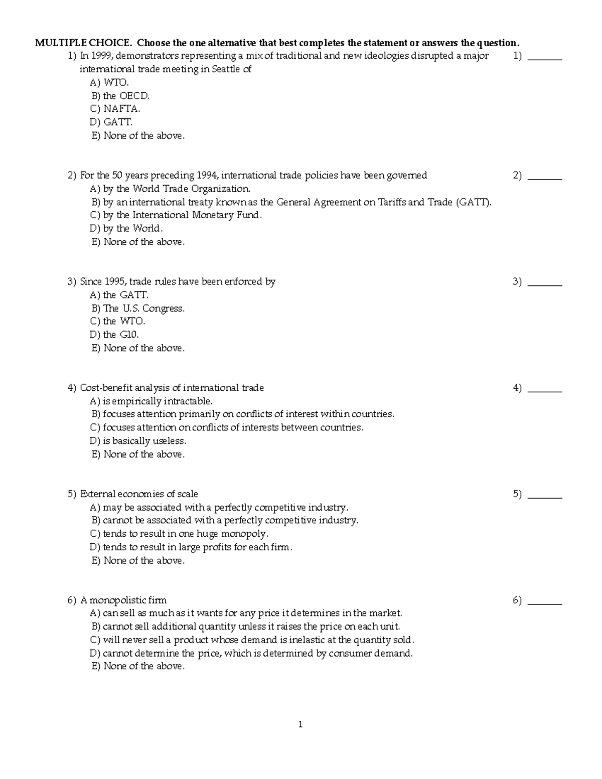 Sample/practice exam 2010, questions and answers - Midterm 2 Sample ...