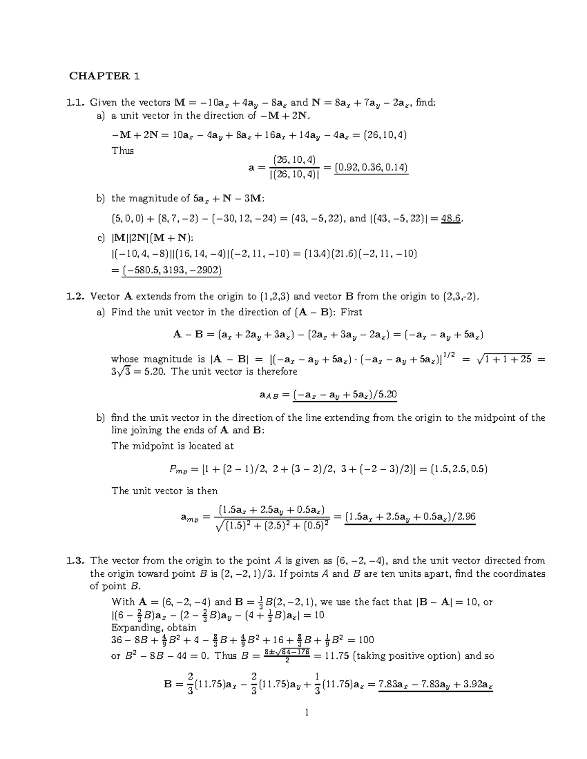 Ferdinand Hayt - Engineering Electromagnetics Solutions Manual ...