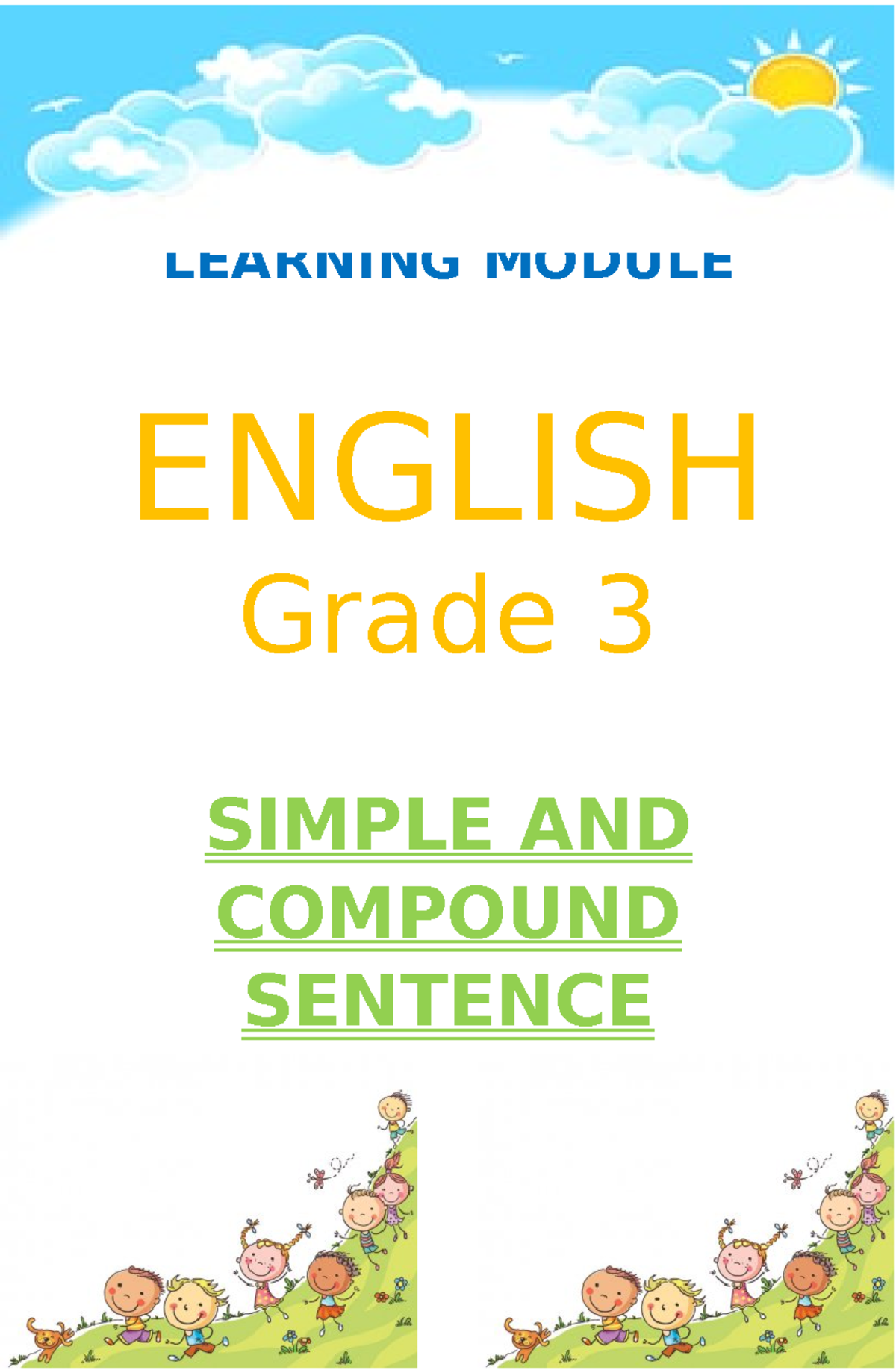 Module Chryselle Joyce Austria 1 - LEARNING MODULE ENGLISH Grade 3 ...