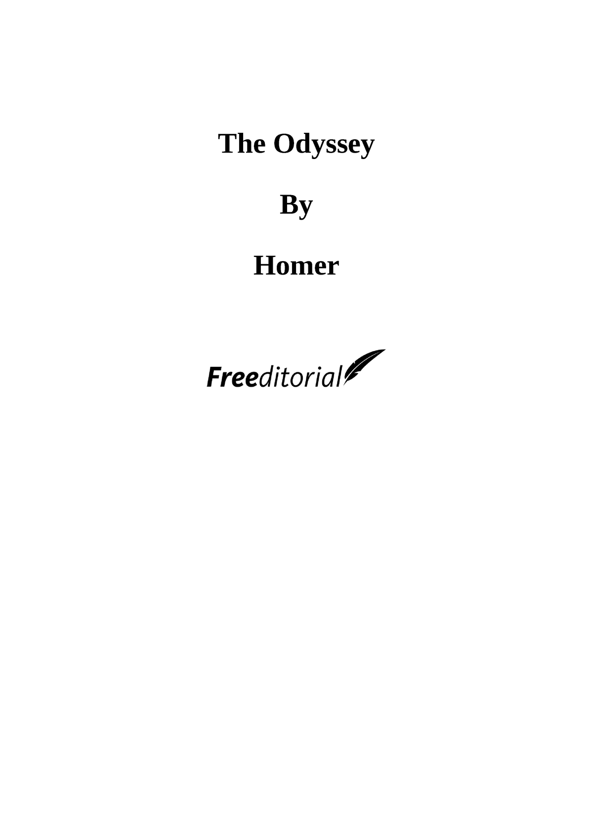 The odyssey - .kkluiydy - The Odyssey By Homer BOOK I THE GODS IN ...