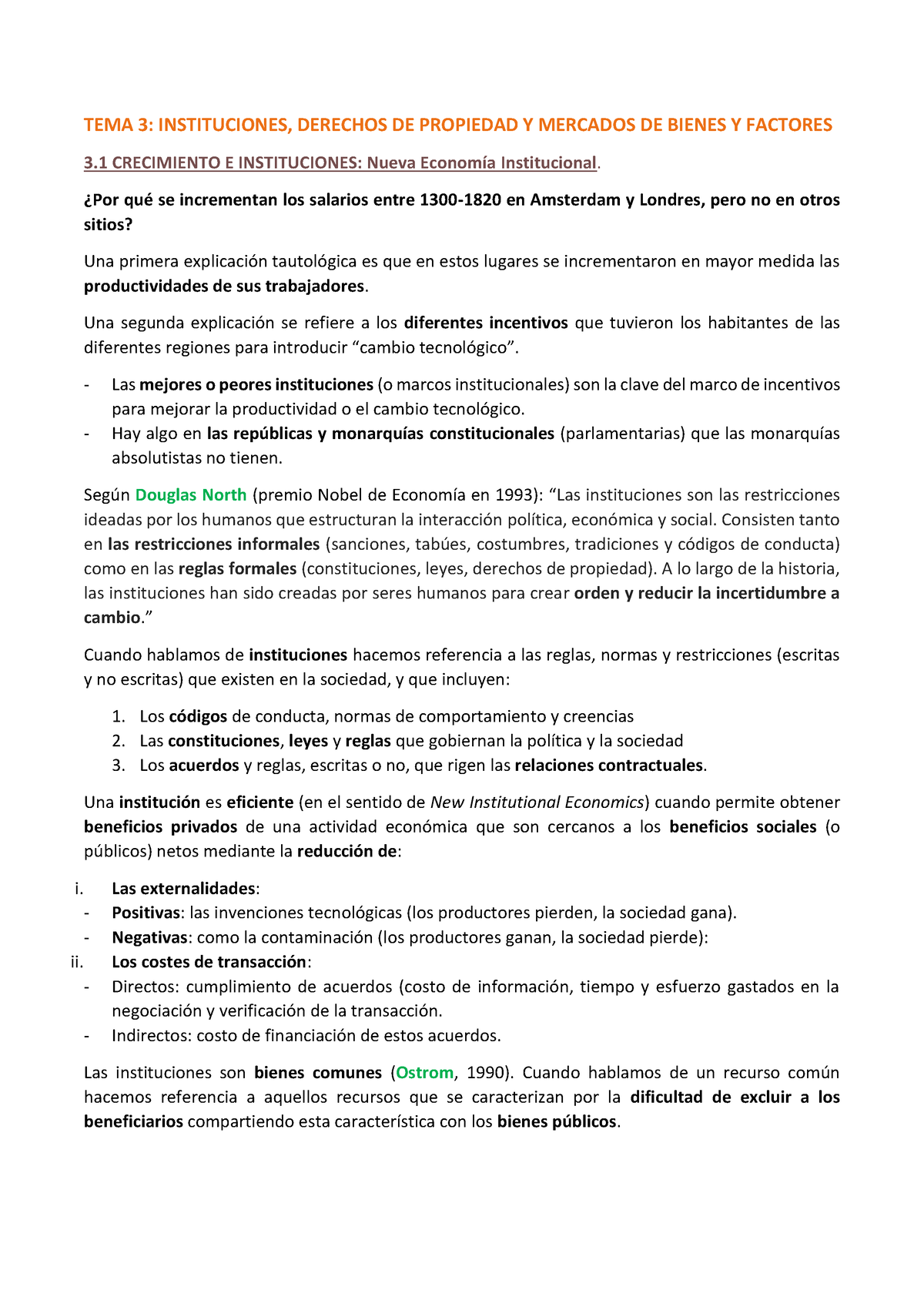 Tema Hist Eco Apuntes Historia Econ Mica Tema Instituciones Derechos De Propiedad Y