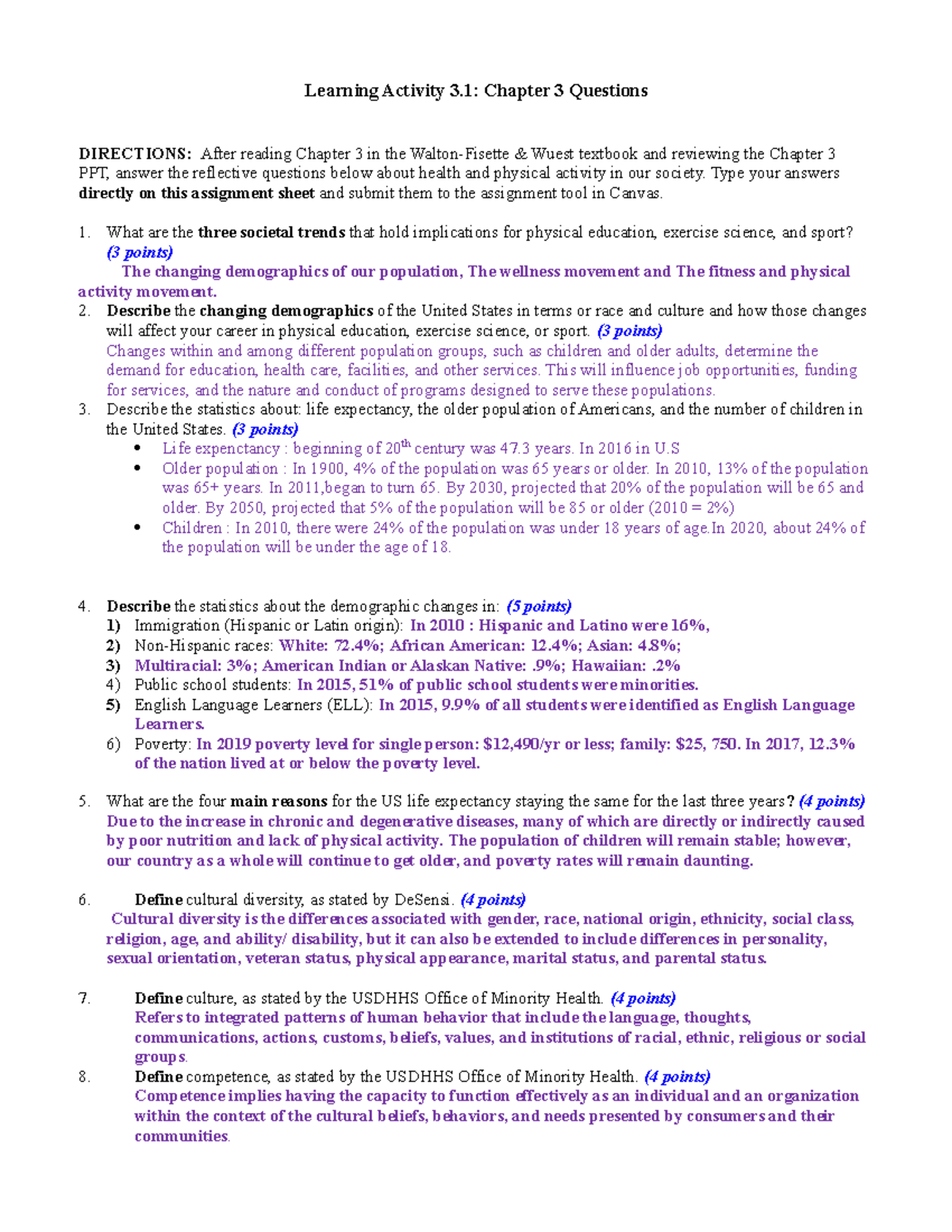 Pe 200 Chapter 3 Learning Activity 3 Chapter 3 Questions Directions Pe 200 Chapter 3 Learning Activity 3 Chapter 3 Questions Directions