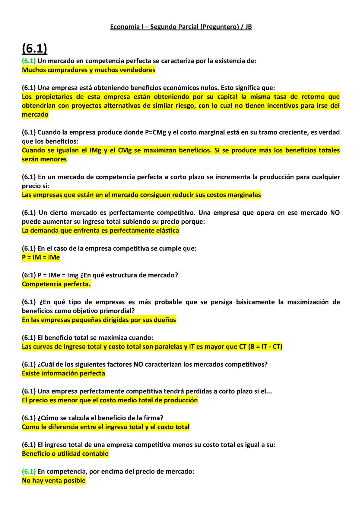 Parcial 2 2017 - Economía I – Segundo Parcial (Preguntero) / JB (6) (6 ...