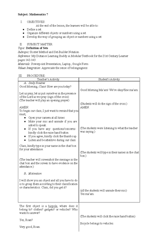 MATH 7 Q1 - This learning activity sheet focuses on the basic terms and ...