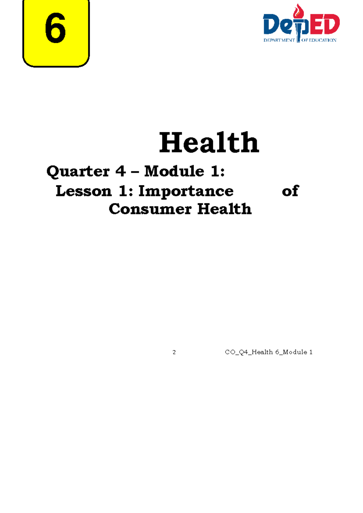 essay about importance of consumer health