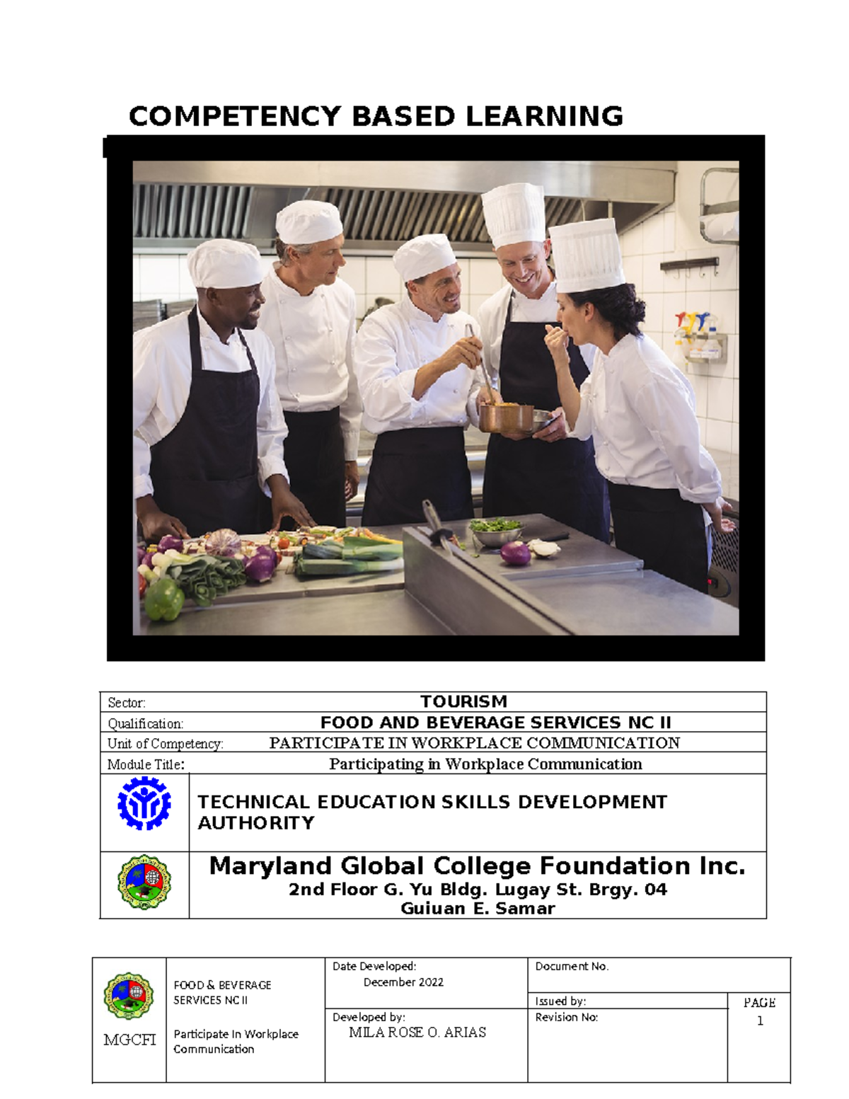 1. Participate in Workplace Communication - COMPETENCY BASED LEARNING ...