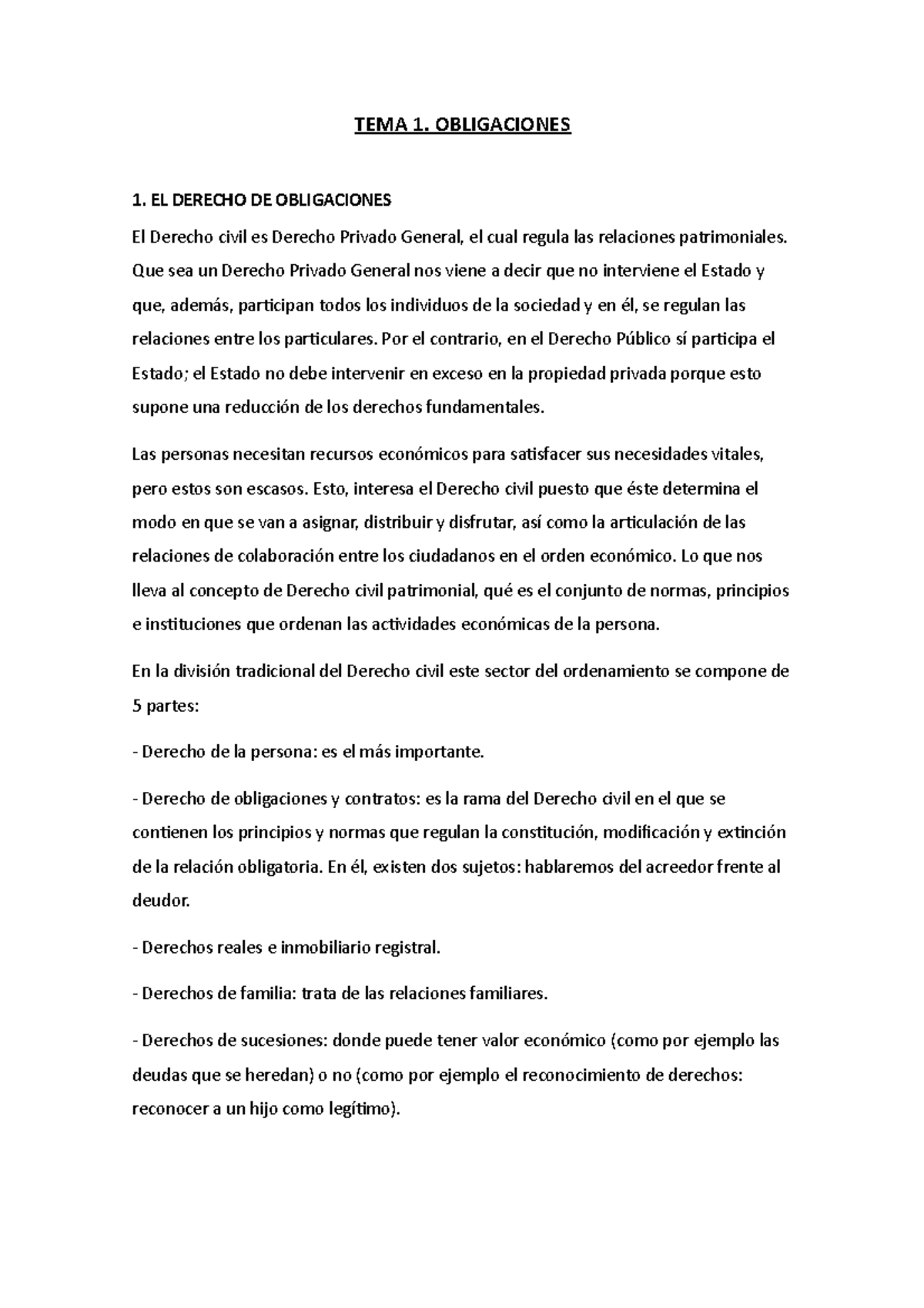 TEMA 1 De La Asignatura De Derecho Civil Ii Obligaciones Y Contratos ...