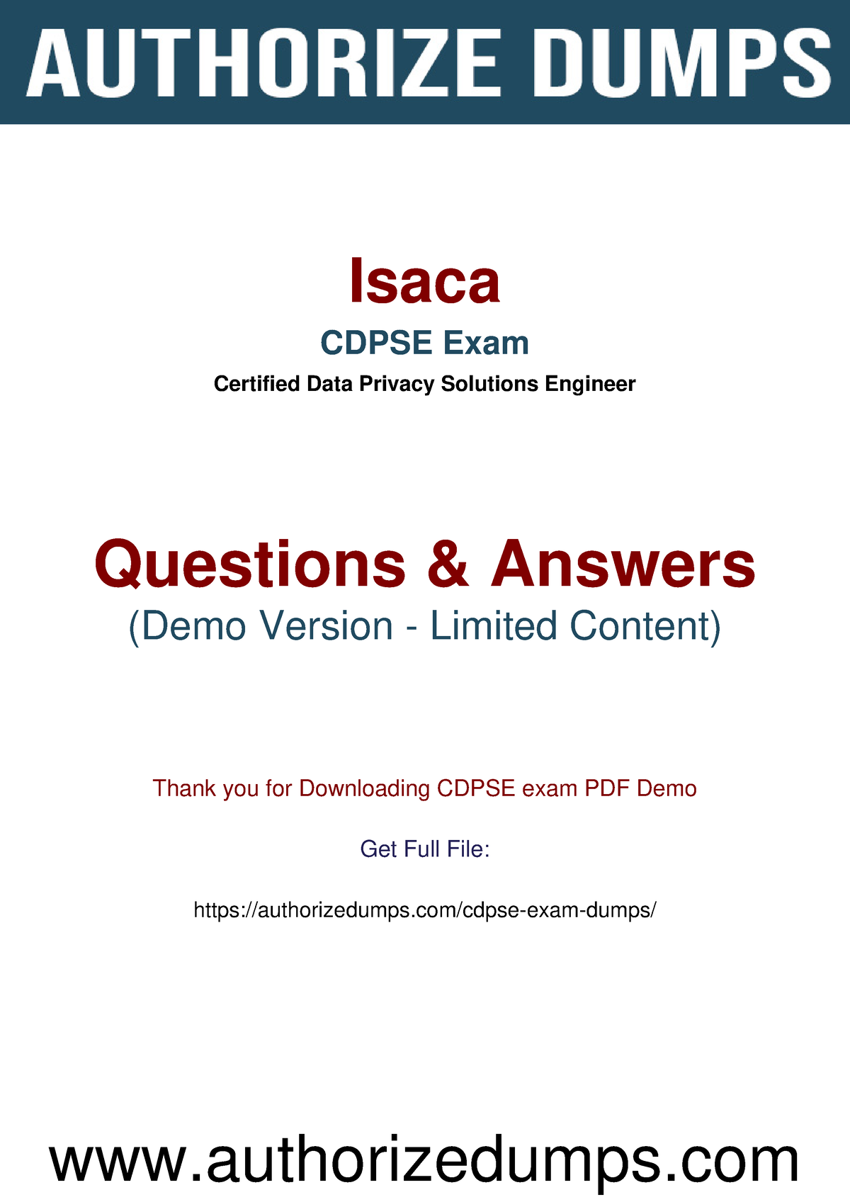 CDPSE Exam Paper Pdf