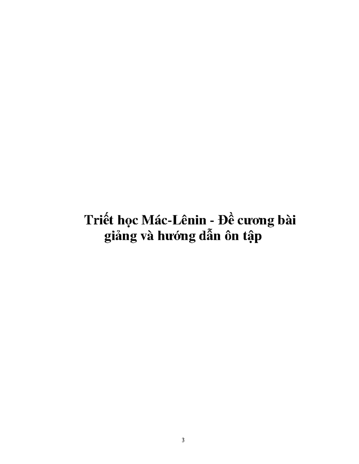 Trit Hc Mac Lenin D Cng Bai Ging V - Triết Học Mác-Lênin - Đề Cương Bài ...