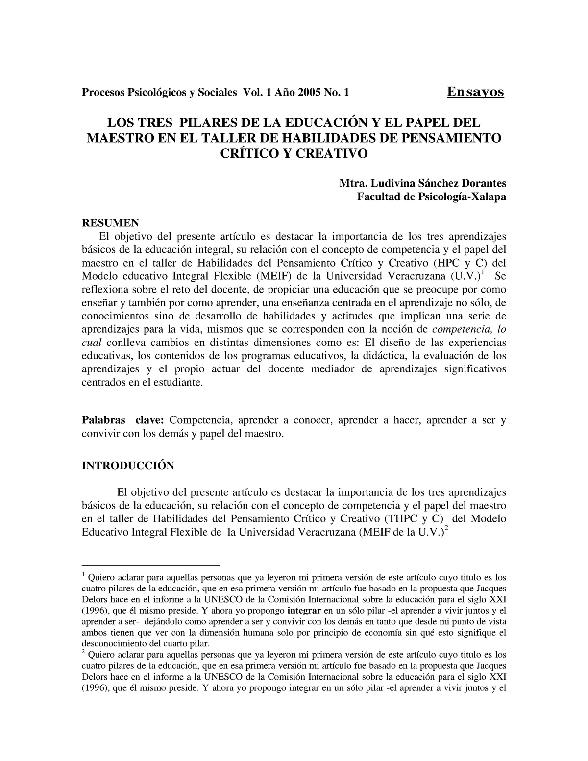 Siete administrativos urgente - Procesos Psicológicos y Sociales Vol. 1 Año  2005 No. 1 Ensayos LOS - Studocu