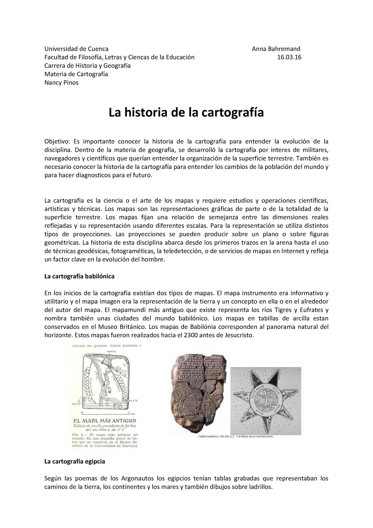 La Historia De La Cartografia - Universidad De Cuenca Anna Bahremand ...