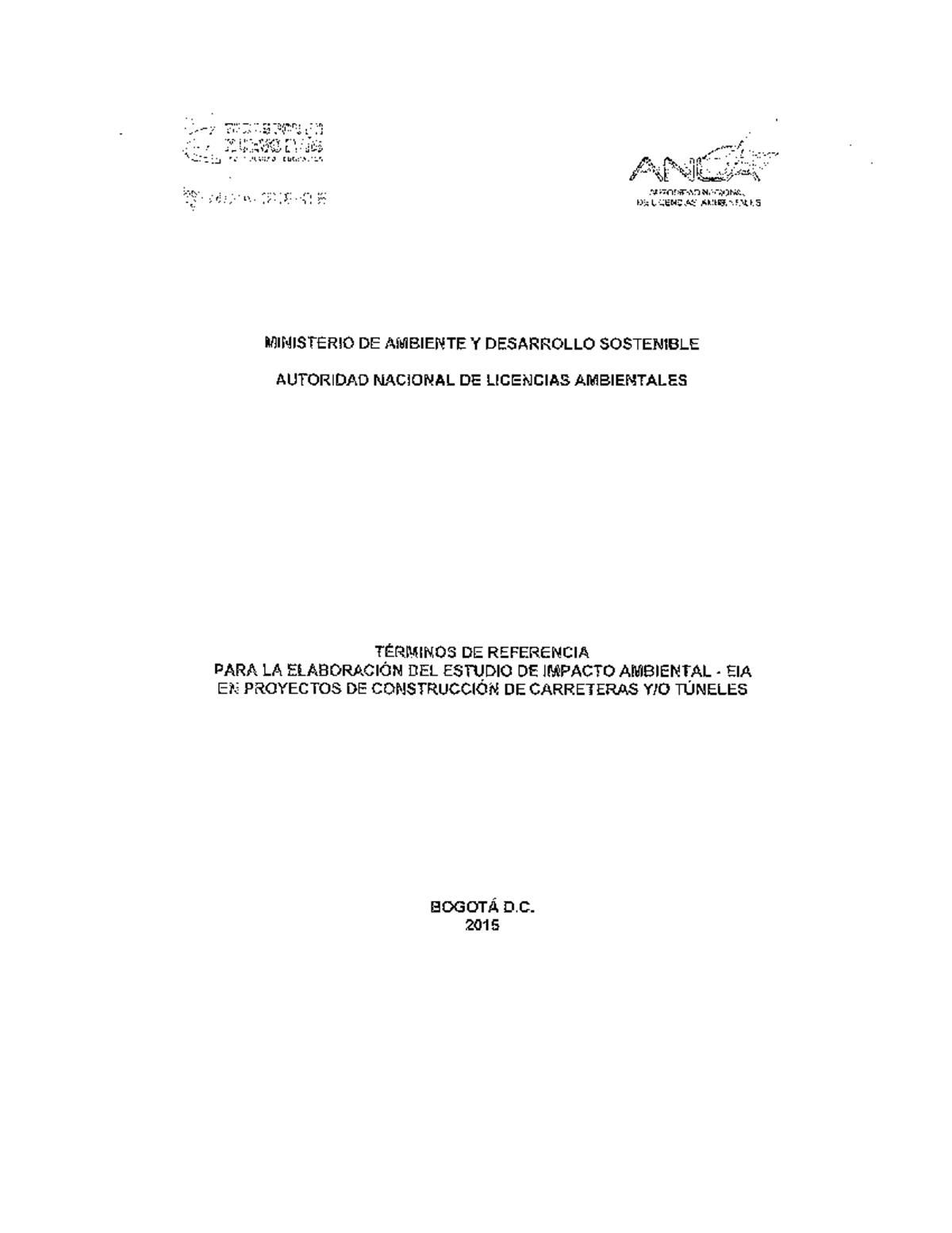 Tr 2015 carreteras - Terminos de Referencia EIA - Evaluacin De Impacto ...