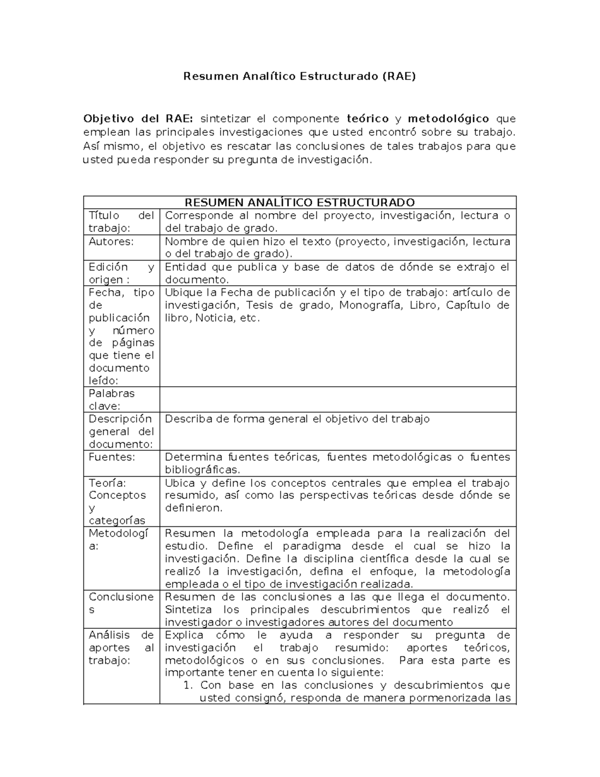 Guía de Resumen Analítico Estructurado - Resumen Analítico Estructurado ...