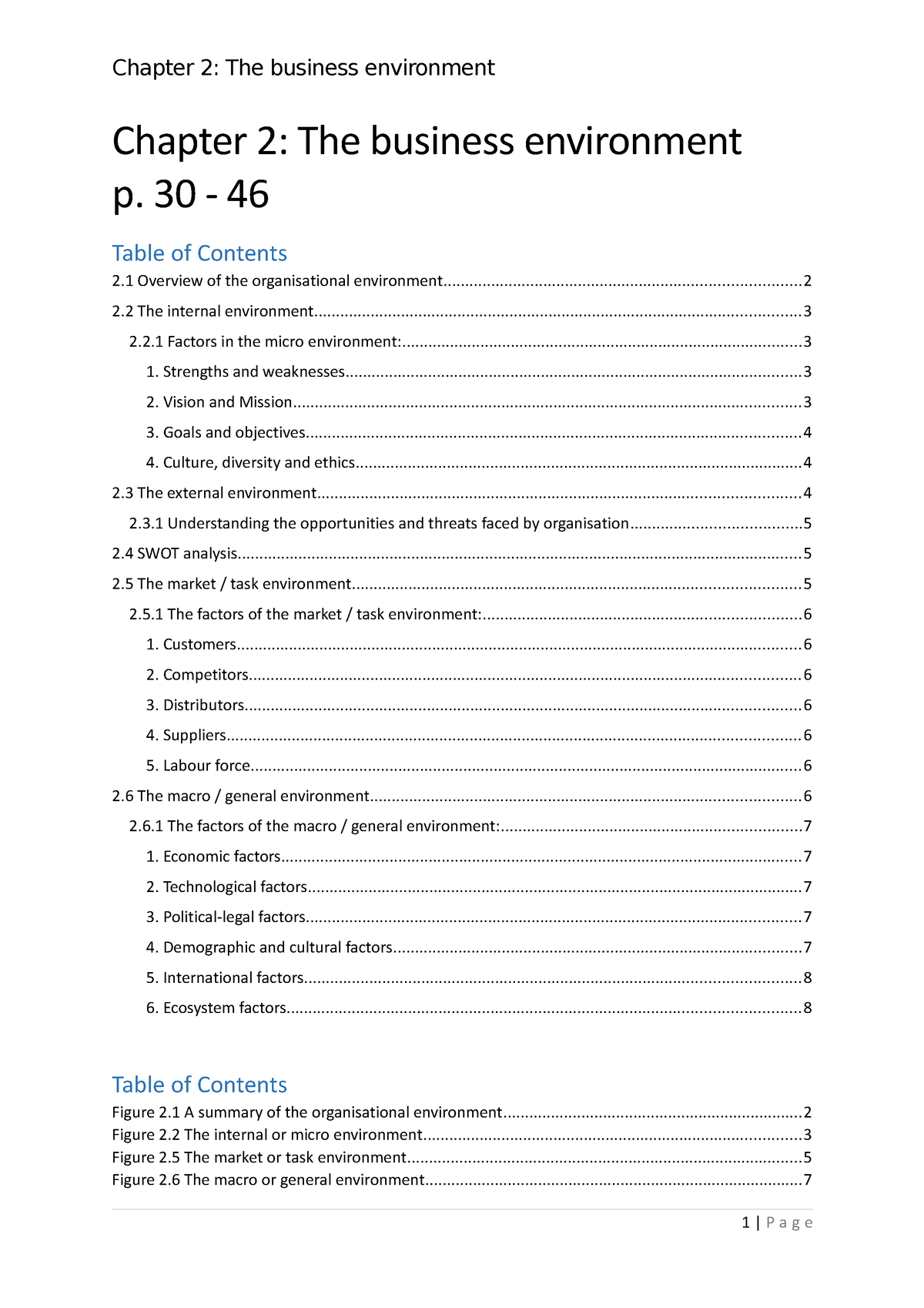 Chapter 2 The Business Environment - Chapter 2: The Business ...