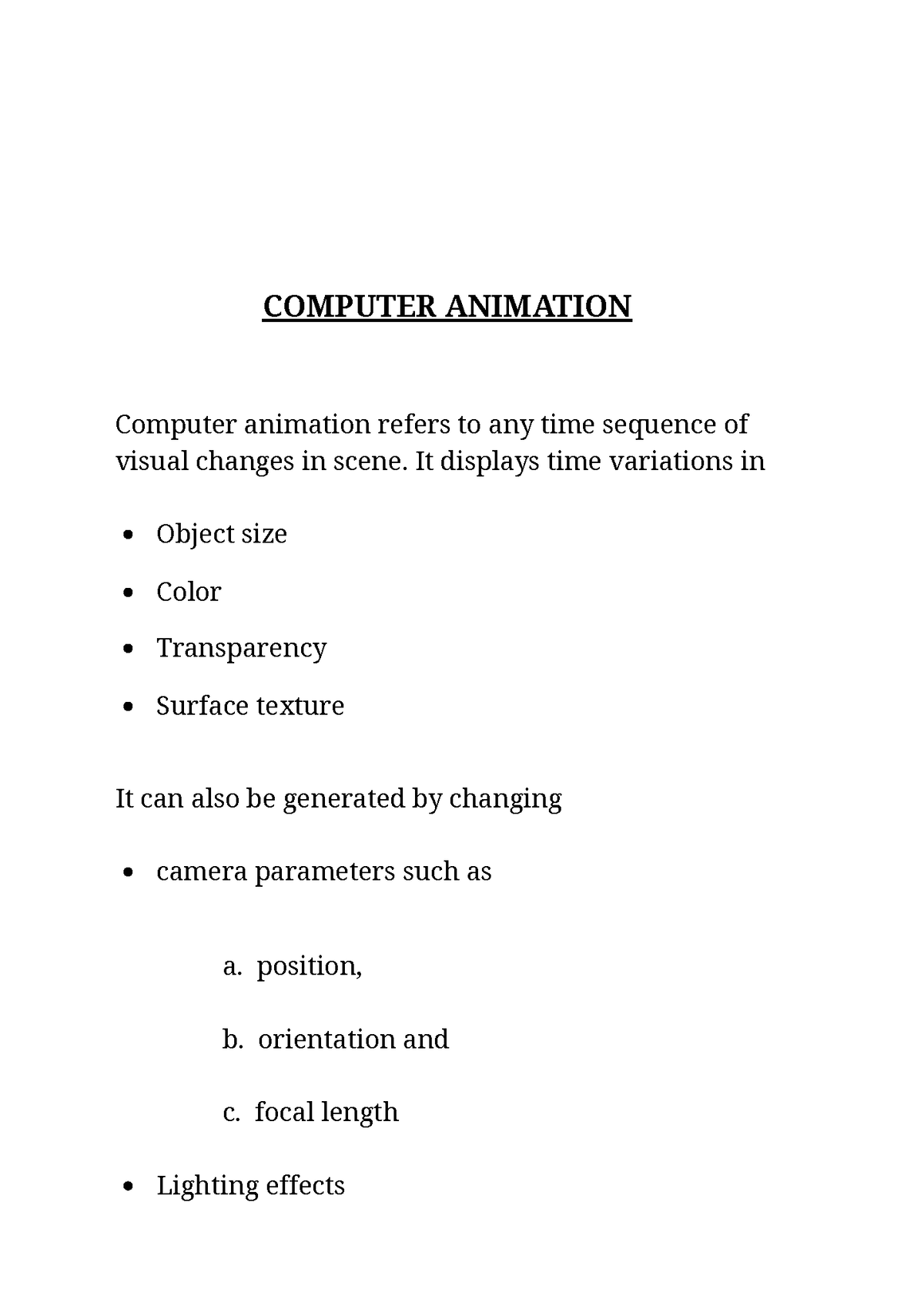 Computer Animation - Computer Animation Computer Animation Refers To 